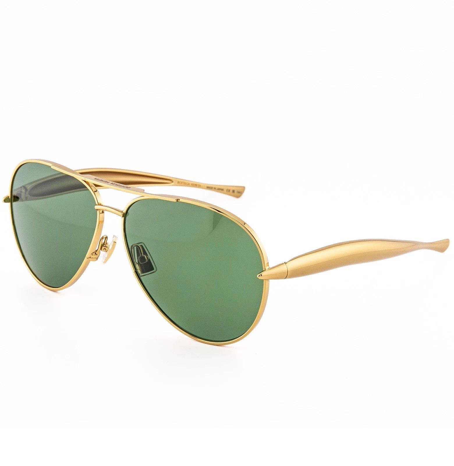 Bottega Veneta BOTTEGA VENETA 1305 SARDINE BV1305S Aviator Sunglass 001 Size ONE SIZE - 4 Thumbnail