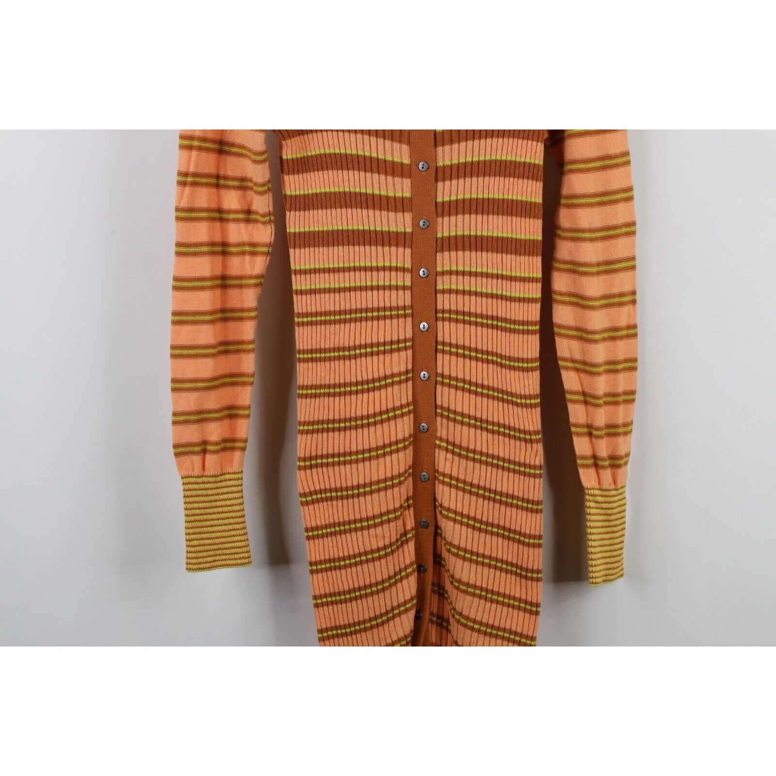 Free People Free People Boho Chic Striped Knit Collared Sweater Dress Size M / US 6-8 / IT 42-44 - 3 Thumbnail