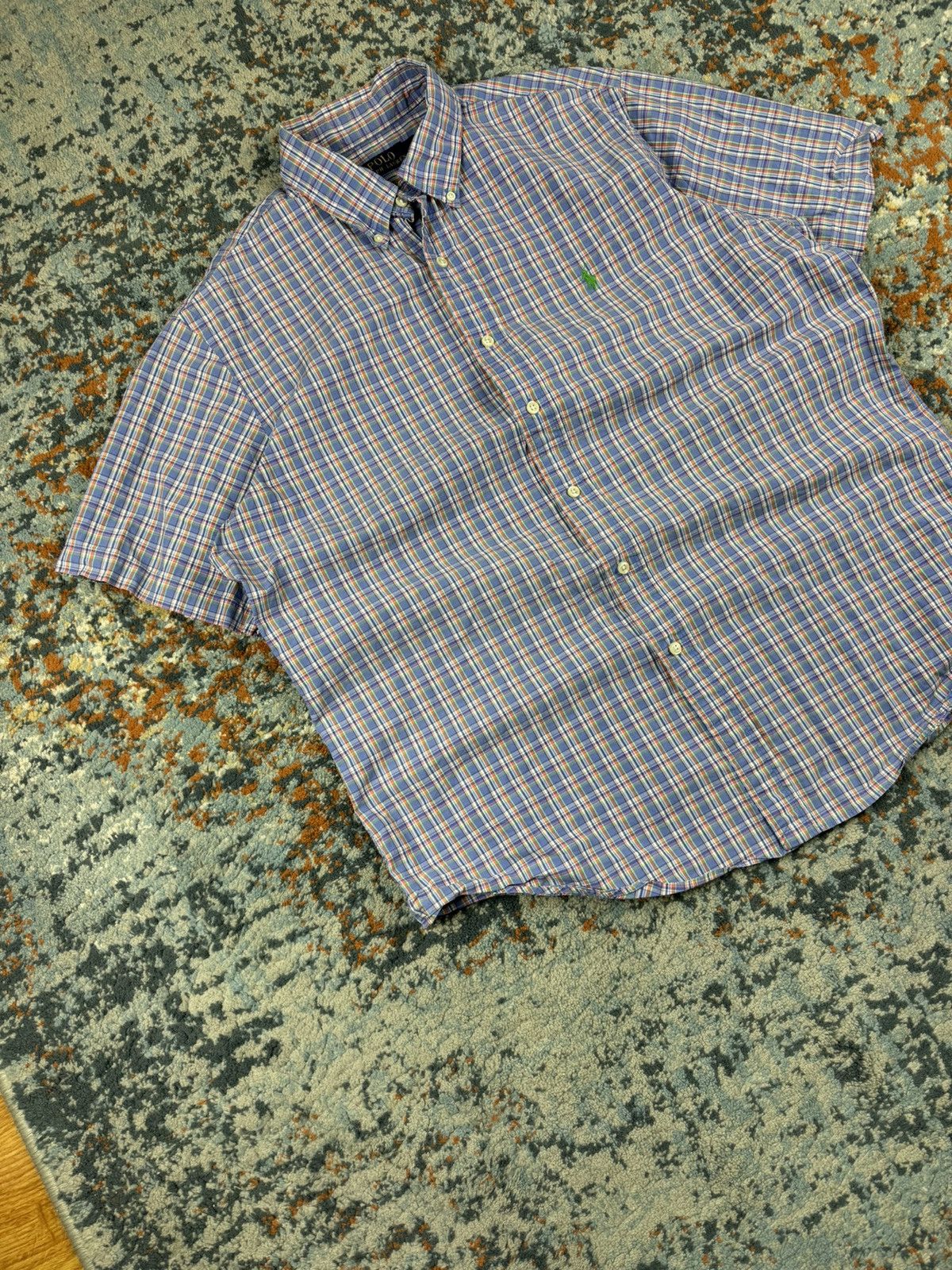 Polo Ralph Lauren × Vintage Vintage 90s Polo Ralph Lauren checked short sleeve shirt Size US L / EU 52-54 / 3 - 3 Thumbnail