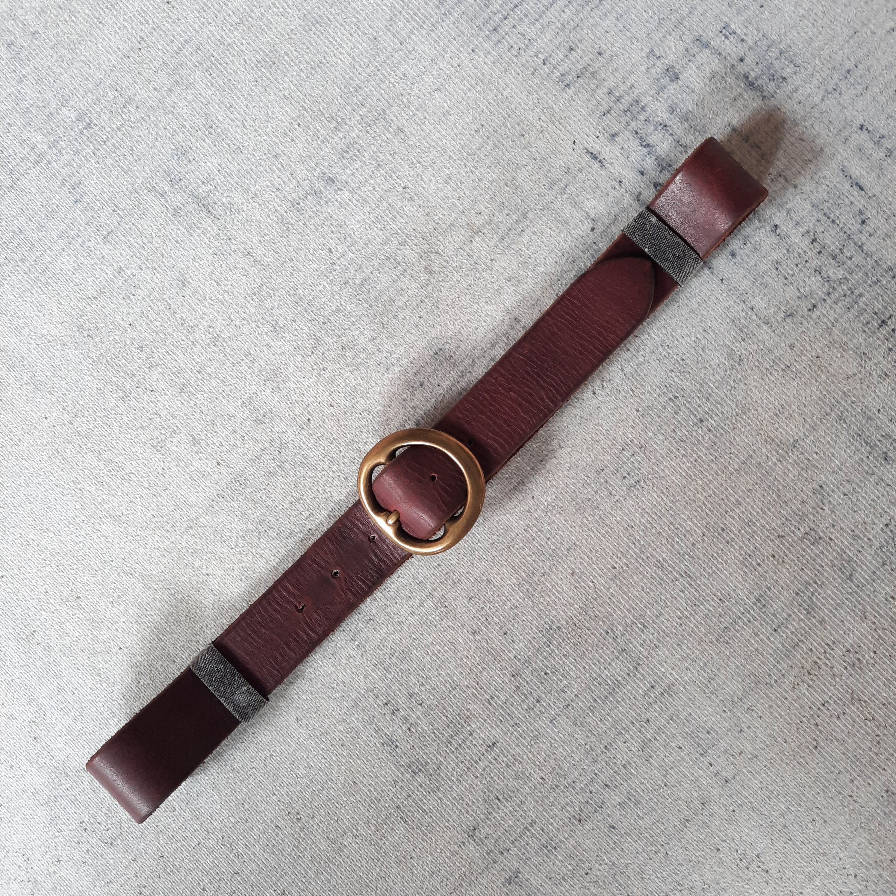 Japanese Brand 🔥Solesu solid brass gold made in usa leather belt Size ONE SIZE - 7 Thumbnail