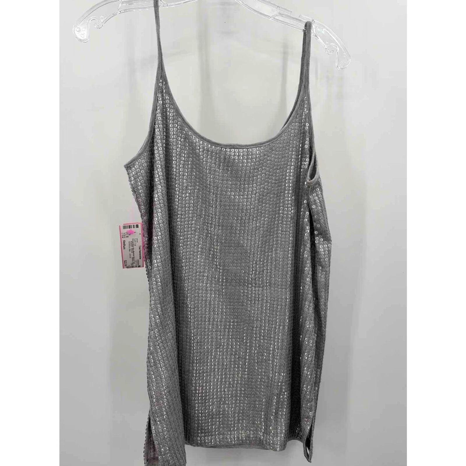 Vince Vince Grey Sequin Tank Top – Pre-Owned (Medium) Size M / US 6-8 / IT 42-44 - 3 Thumbnail