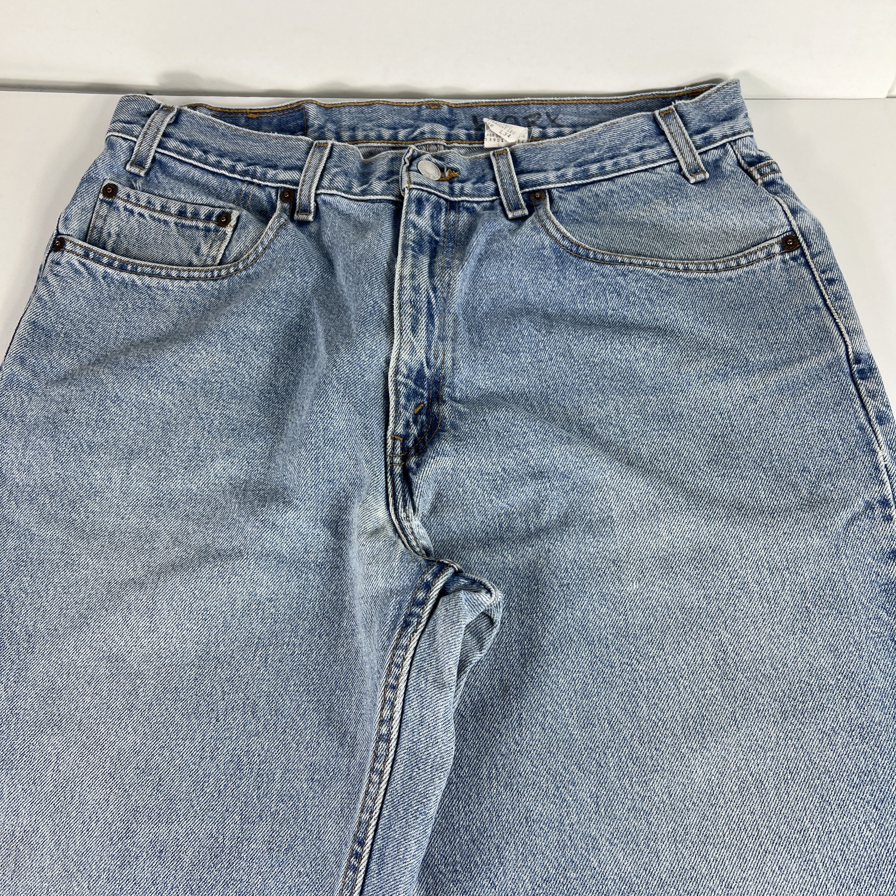 Levi's × Vintage Y2K Levi's Jeans 550 Relaxed Light Blue Faded Cotton Denim Size US 35 - 5 Thumbnail