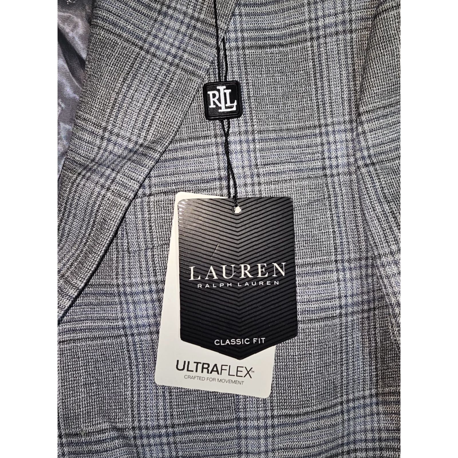 Ralph Lauren Ralph Lauren Men Blazer 38R Gray/Blue Ultraflex Lexington Suit Coat NWT Mens Size 38R - 4 Thumbnail