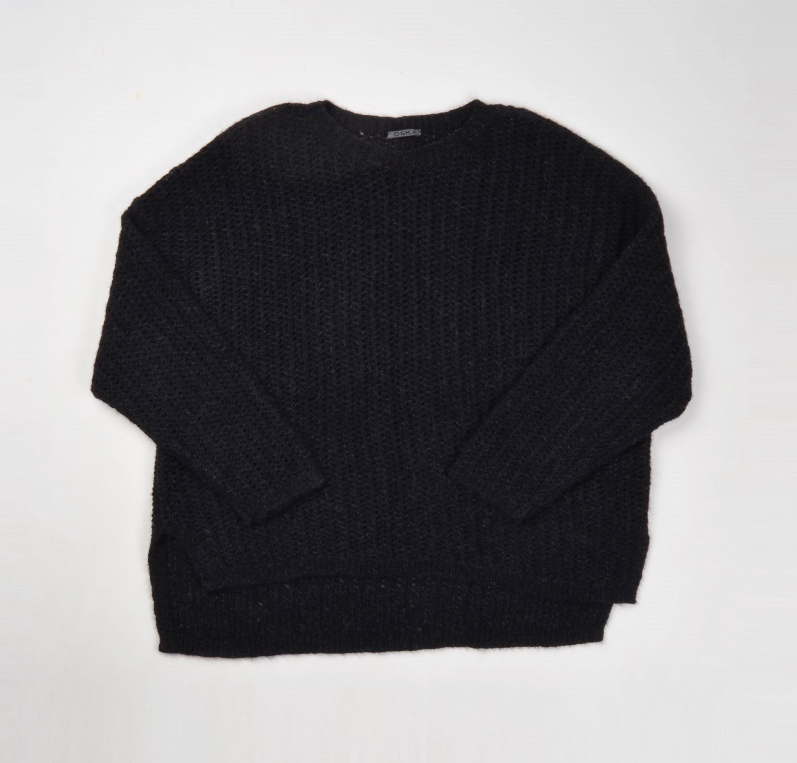 Oska Avant Garde Alpaca Blend Net Knit Oversized Jumper