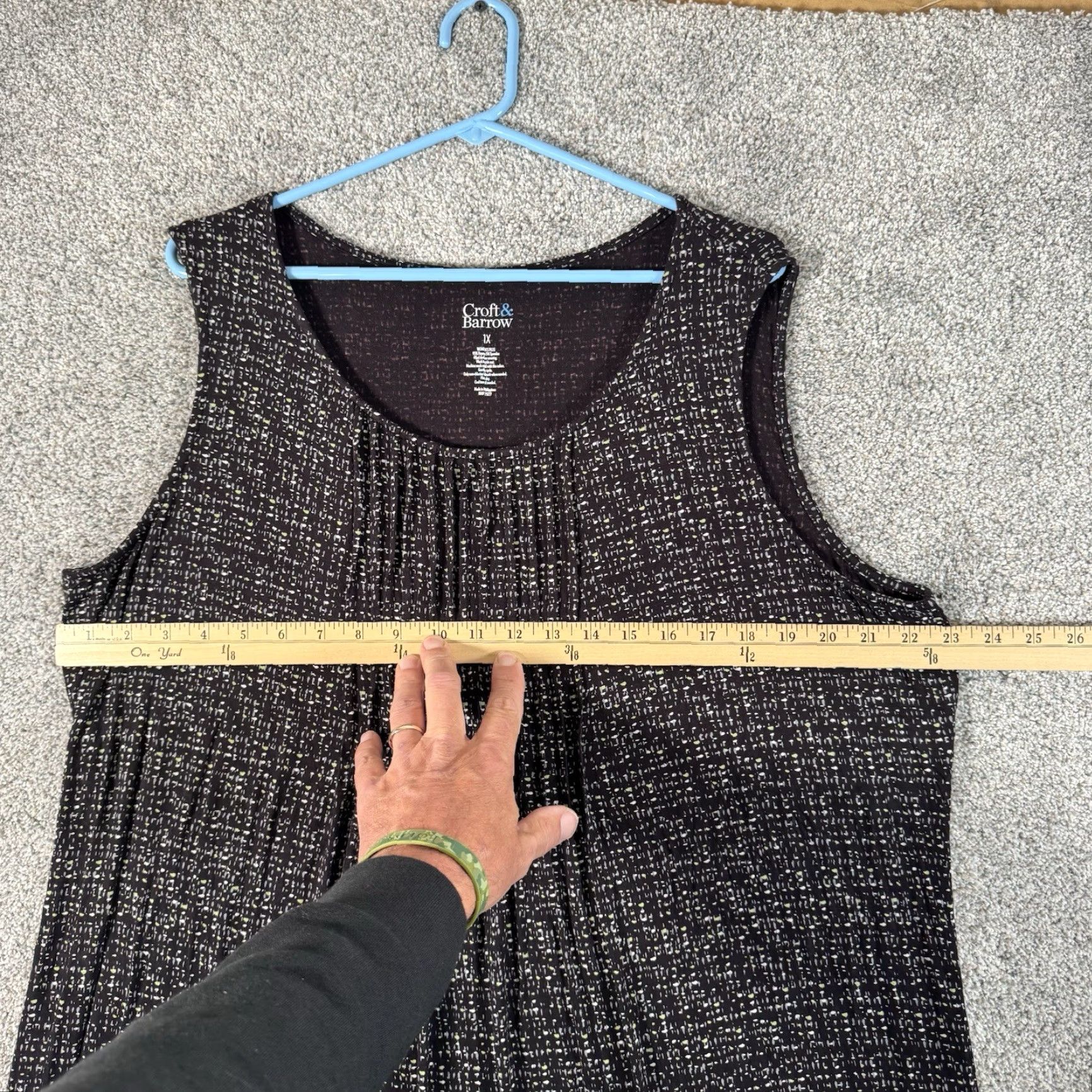 Croft & Barrow Croft & Barrow Tunic Top Plus 1X Multicolor Office Casual Lagenlook Longline Sleeveless Tank Pullover Women Size XL / US 12-14 / IT 48-50 - 3 Thumbnail