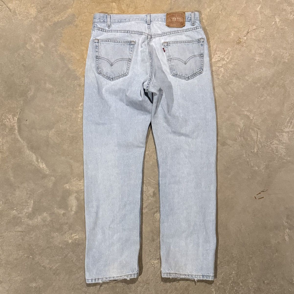 Levi's Vtg 1990s Levi’s 505 Faded Distressed Jeans USA Grunge ERD Size US 35 - 7 Thumbnail