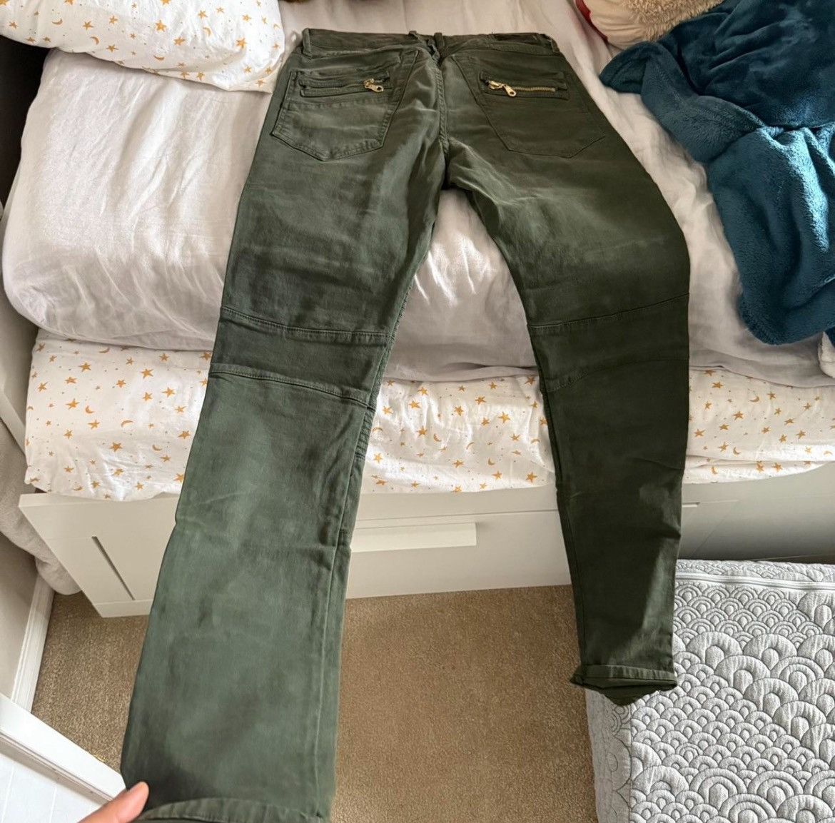 Robins Jeans Robins jeans military cargo skinny green and gold Size US 30 / EU 46 - 3 Thumbnail