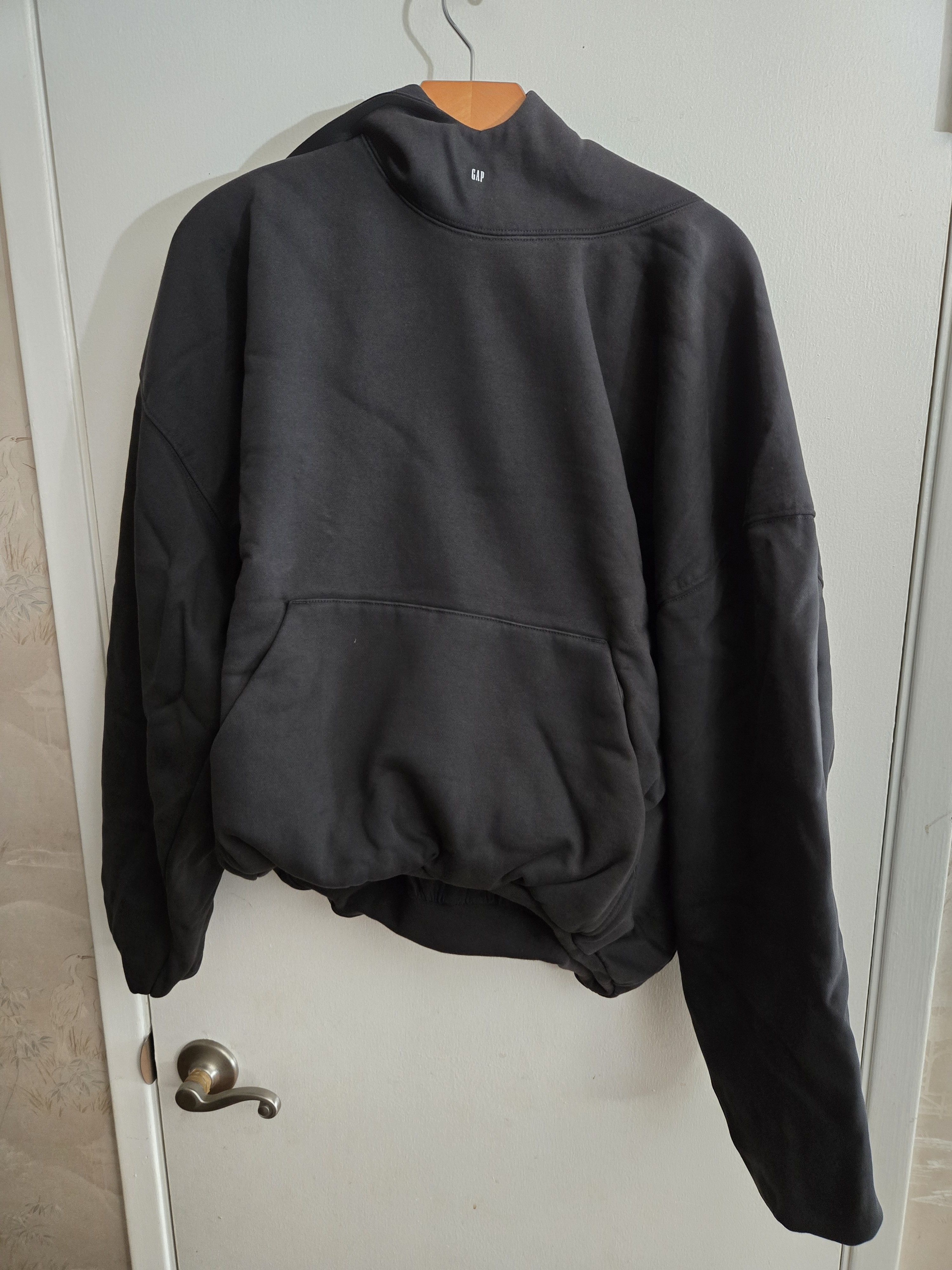 Yeezy gap Balenciaga logo hoodie black size xs