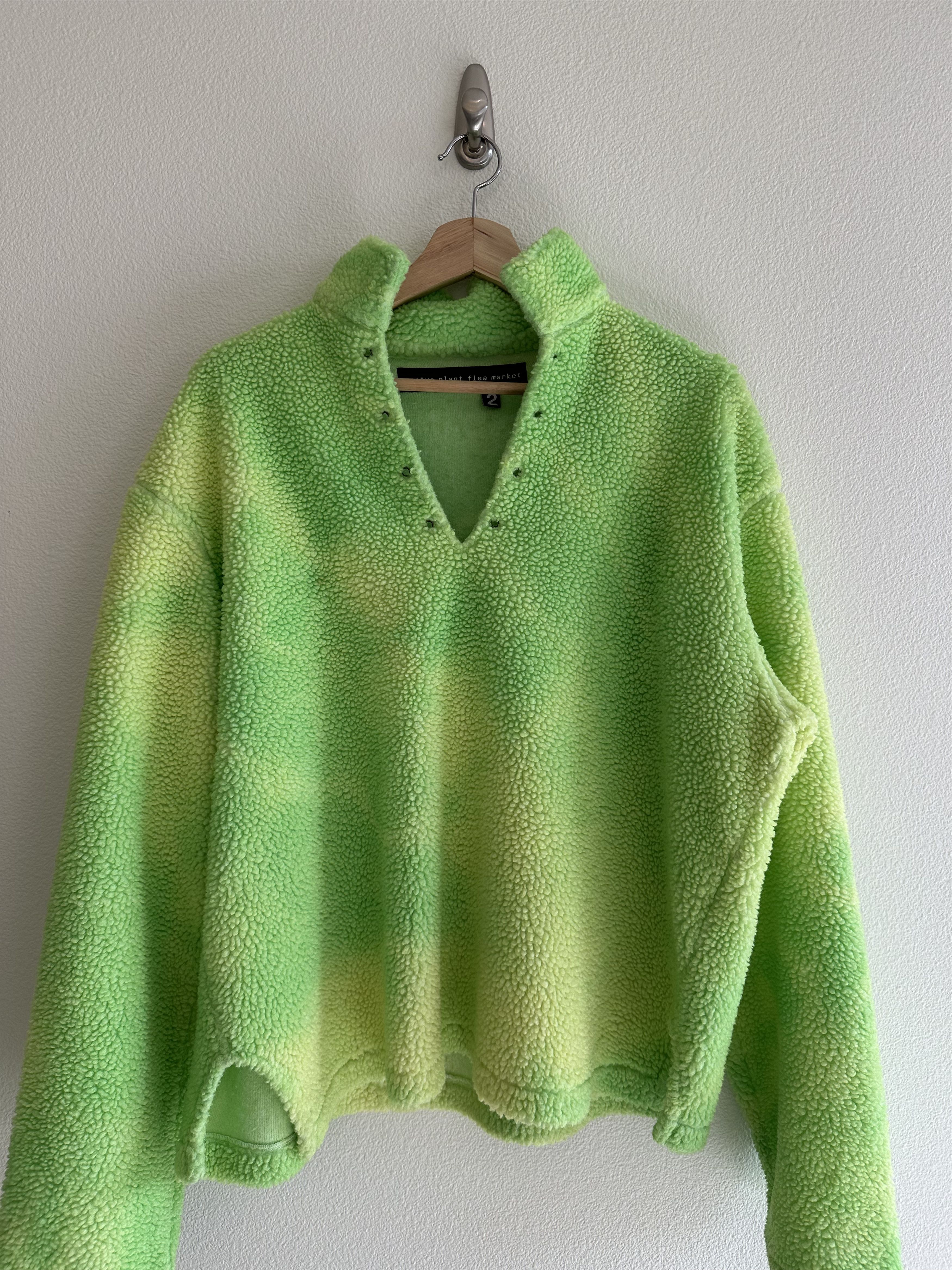 Cactus Plant Flea Market Cactus Plant Flea CPFM Cowboy Fleece Pullover Neon Green Size US M / EU 48-50 / 2 - 2 Thumbnail