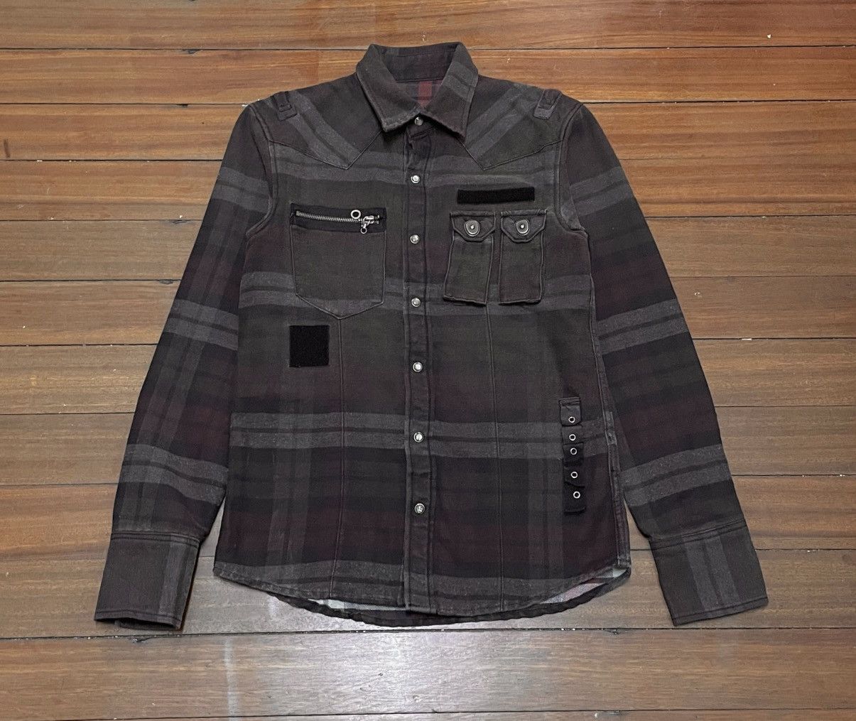 If Six Was Nine Rare Design Vintage Japanese Brand PPFM Tactical Shirt 1990s Size US M / EU 48-50 / 2 - 1 Thumbnail