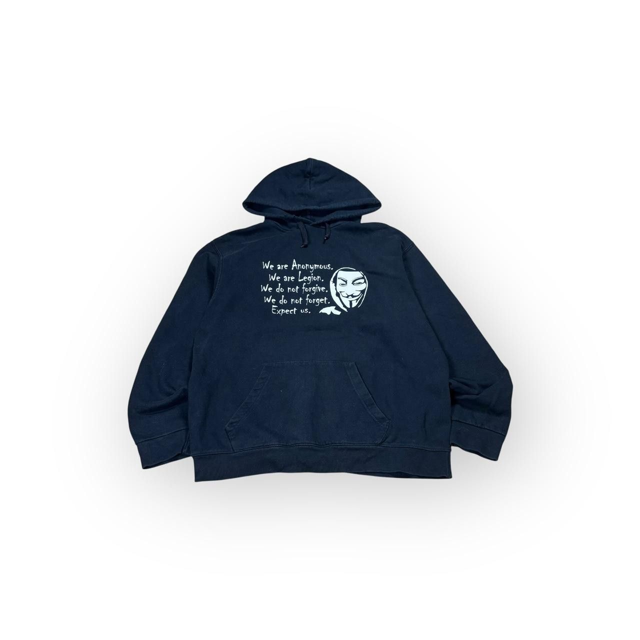 Japanese Brand Anonymous Hacker Hoodie Black Guy Fawkes Mask Size US XL / EU 56 / 4 - 1 Thumbnail