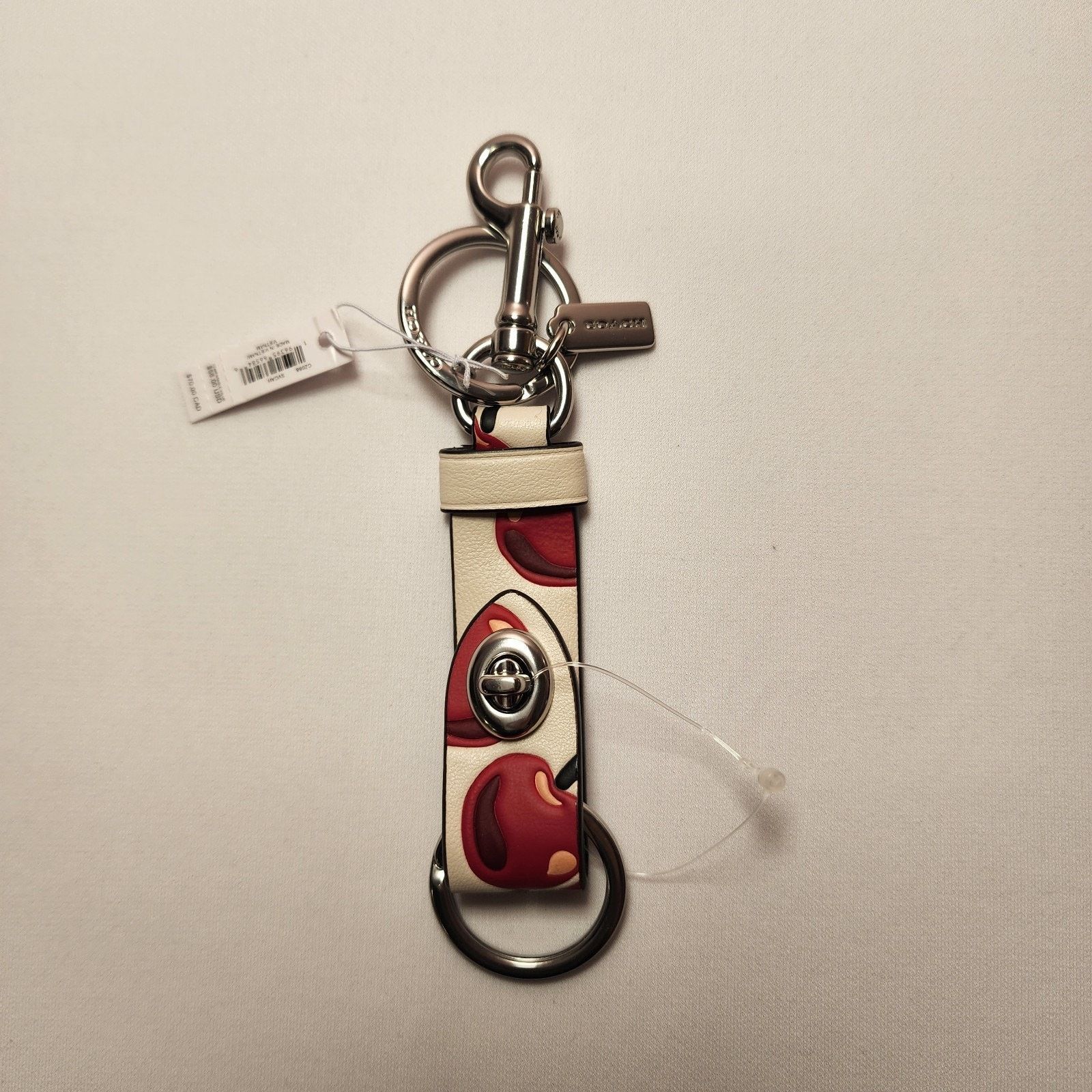 Coach Coach CZ088 Trigger Snap Bag Charm Cherry Print Keychain Size ONE SIZE - 1 Thumbnail
