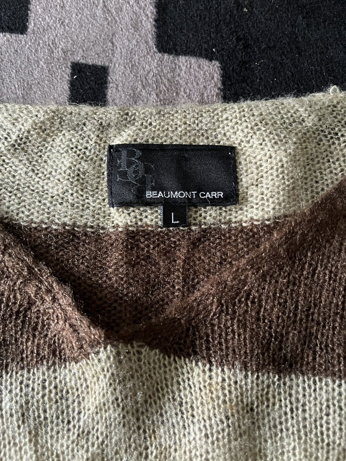 Hysteric Glamour 2000s Beaumont Car striped destroyed fishnet Size US L / EU 52-54 / 3 - 5 Thumbnail