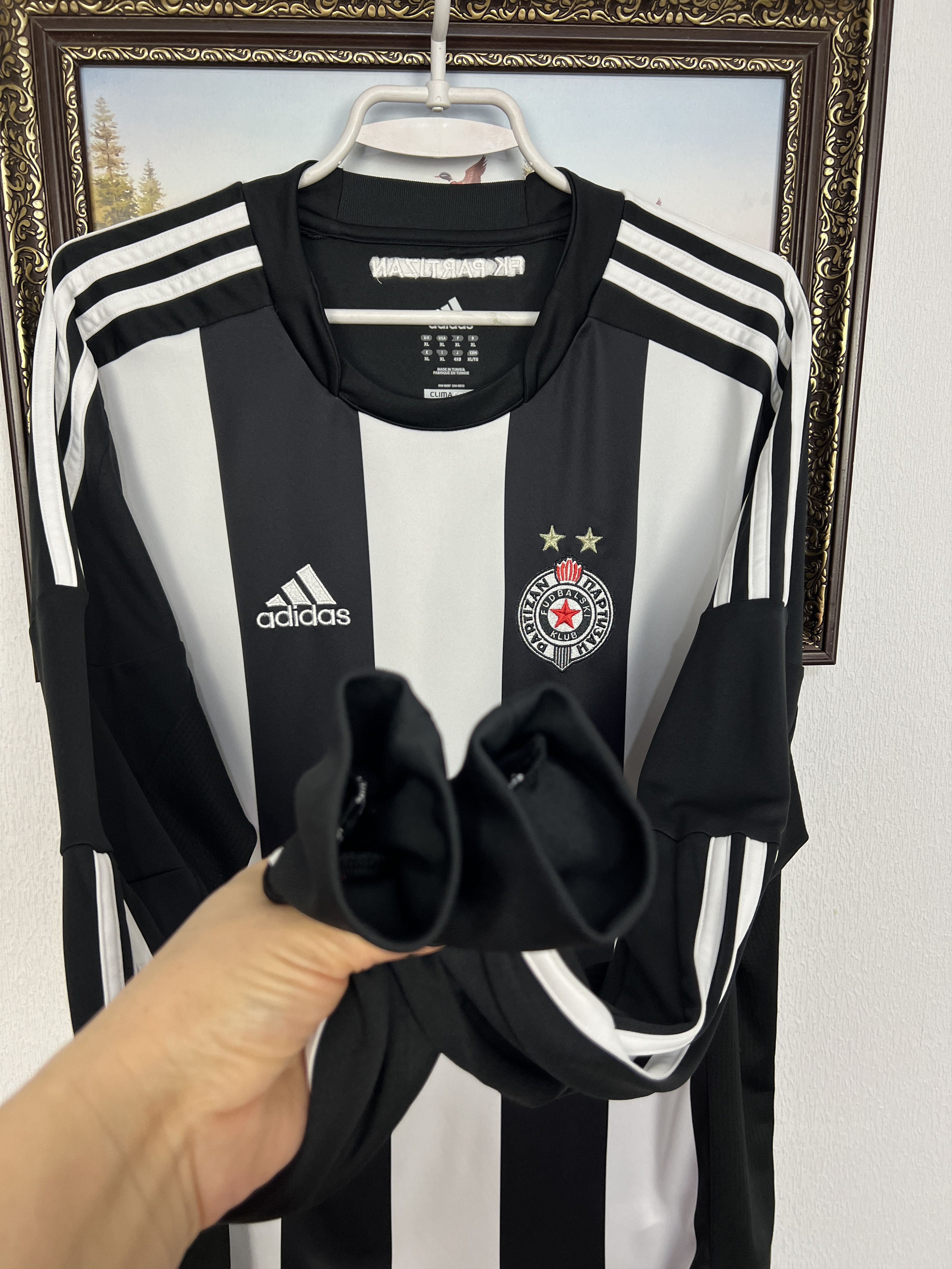 Adidas Partizan Belgrade football shirt Soccer Long Sleeve Jersey Size US XL / EU 56 / 4 - 4 Thumbnail