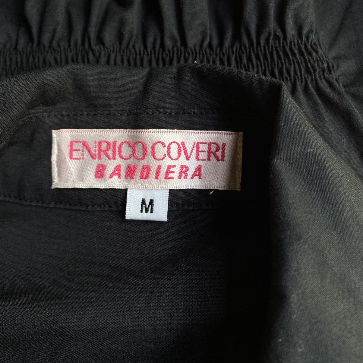 Enrico Coveri ENRICO COVERING Black Puff Sleeve Eyelet Shirt Size M / US 6-8 / IT 42-44 - 9 Thumbnail