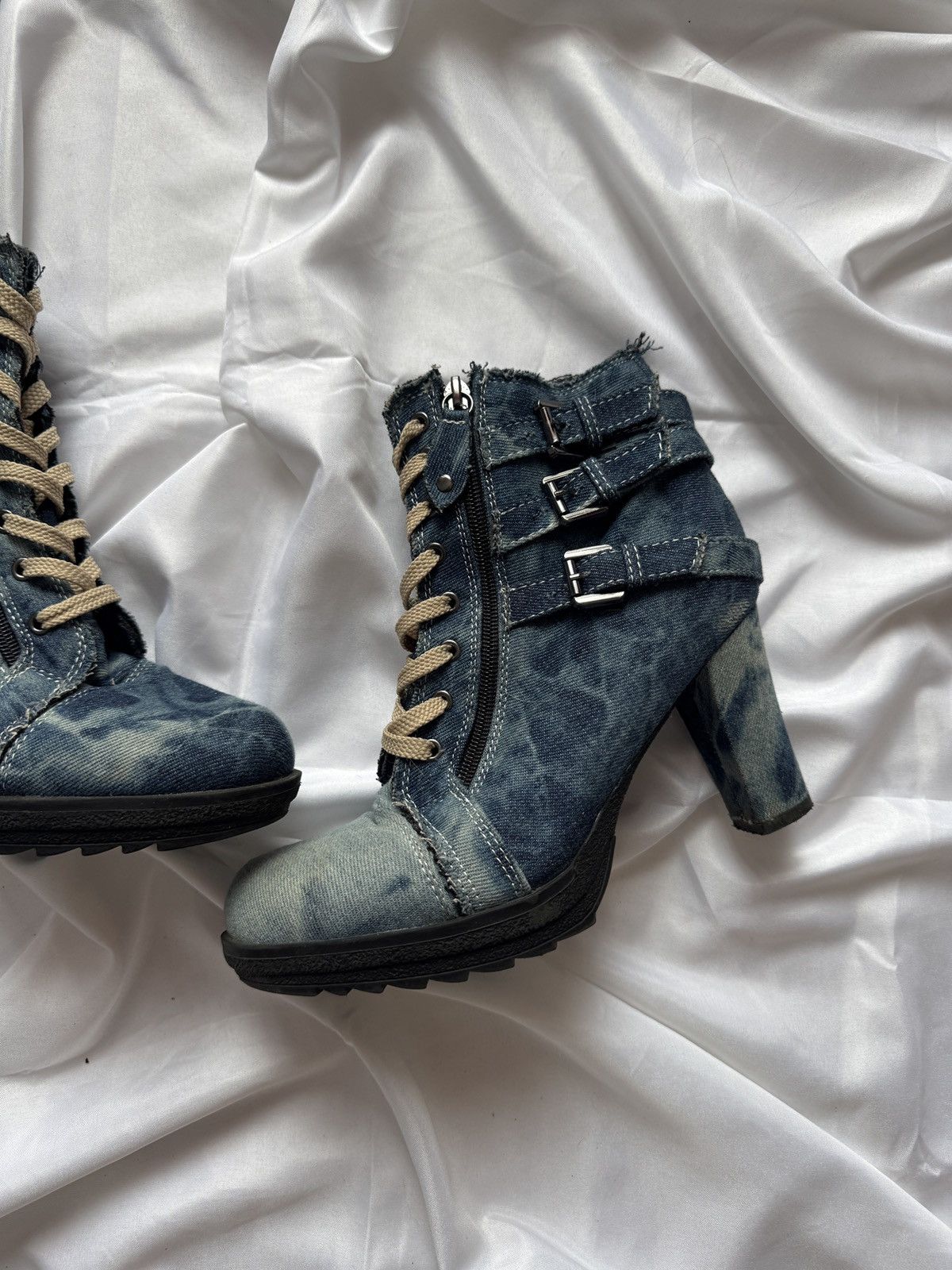 If Six Was Nine Gothicana by EMP Y2K Grunge Buckle Details Heels Boots Size US 9 / IT 39 - 5 Thumbnail