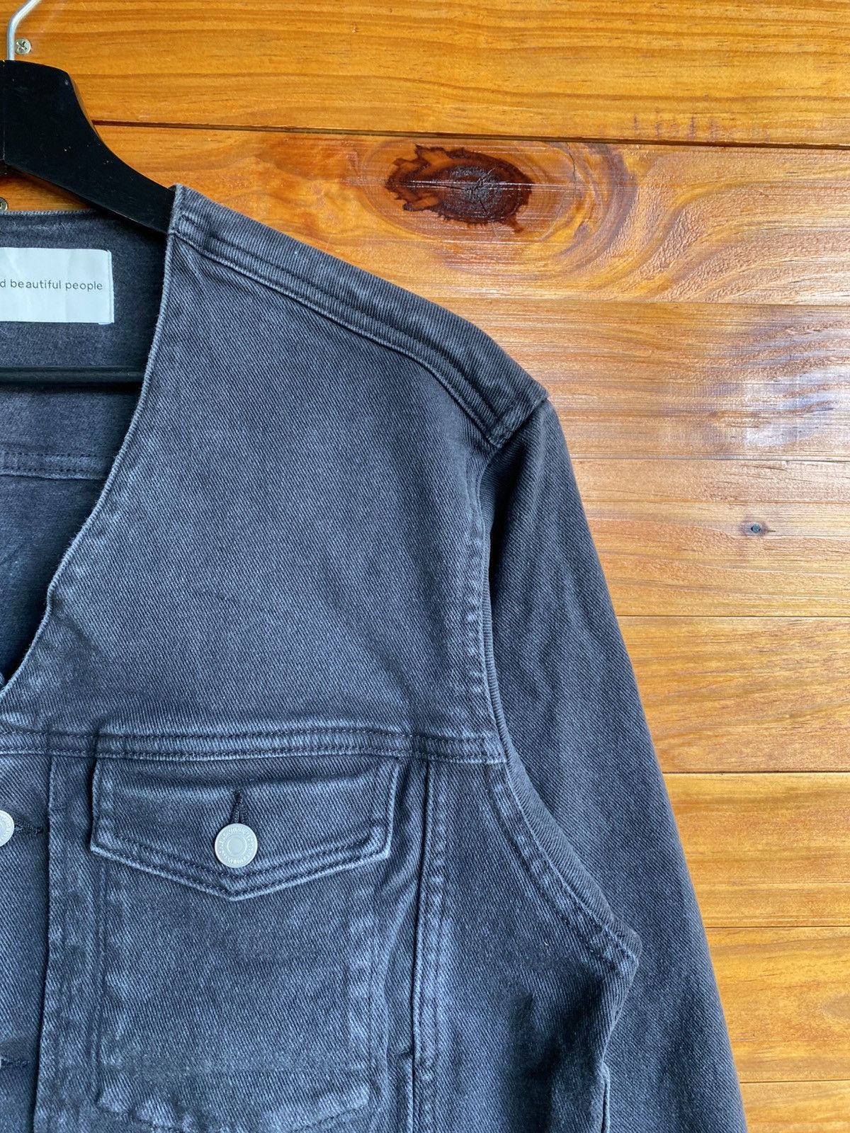 GU GU x Beautiful People Black Denim V-Neck Jacket Collab Size XL / US 12-14 / IT 48-50 - 10 Thumbnail