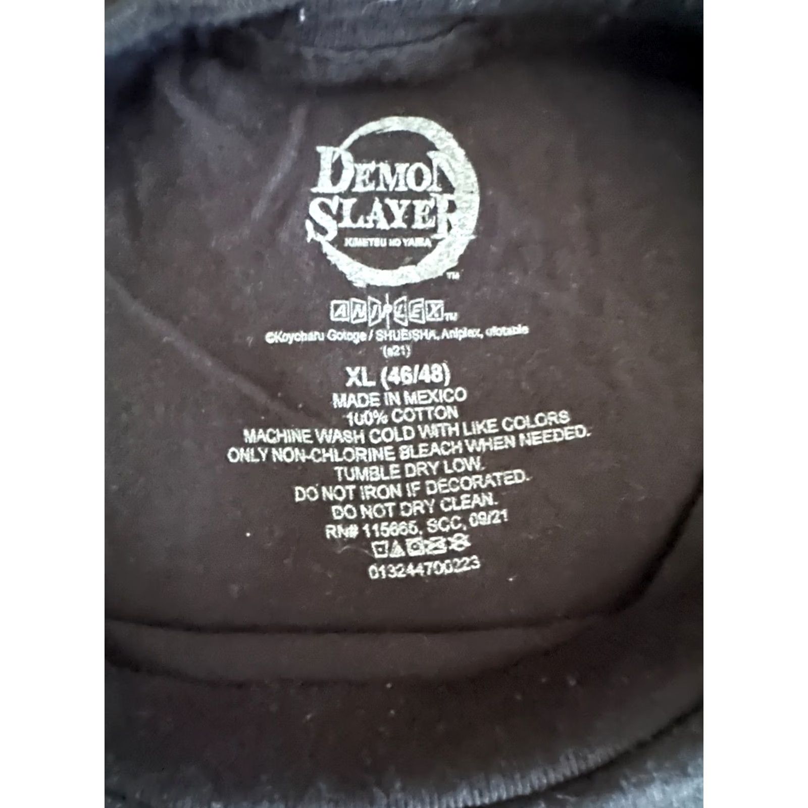 Vintage Demon Slayer Anime Black T-Shirt XL Men Crew Neck Short Sleeve Alstyle Regular Size XL Graphic Print Size US XL / EU 56 / 4 - 3 Thumbnail
