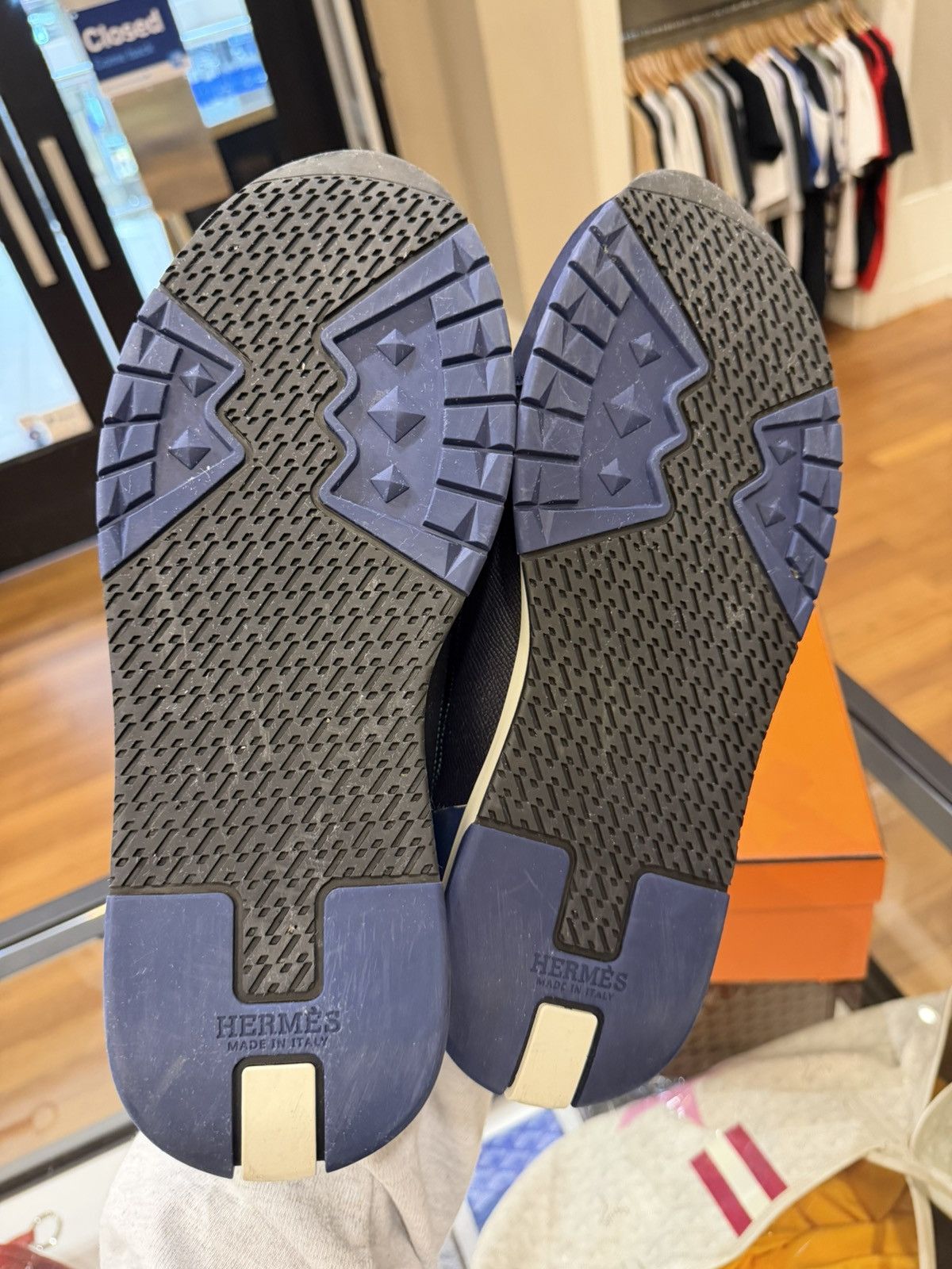 Hermes Hermes Stadium Sneakers -Navy Size US 10 / EU 43 - 7 Thumbnail