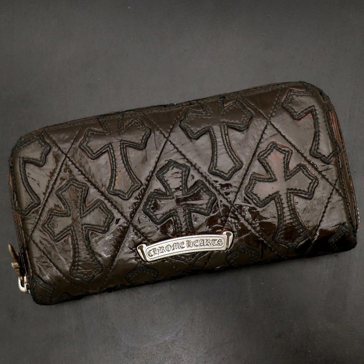 Chrome Hearts Chrome Hearts cemetery cross leather patch wallet Size ONE SIZE - 1 Thumbnail