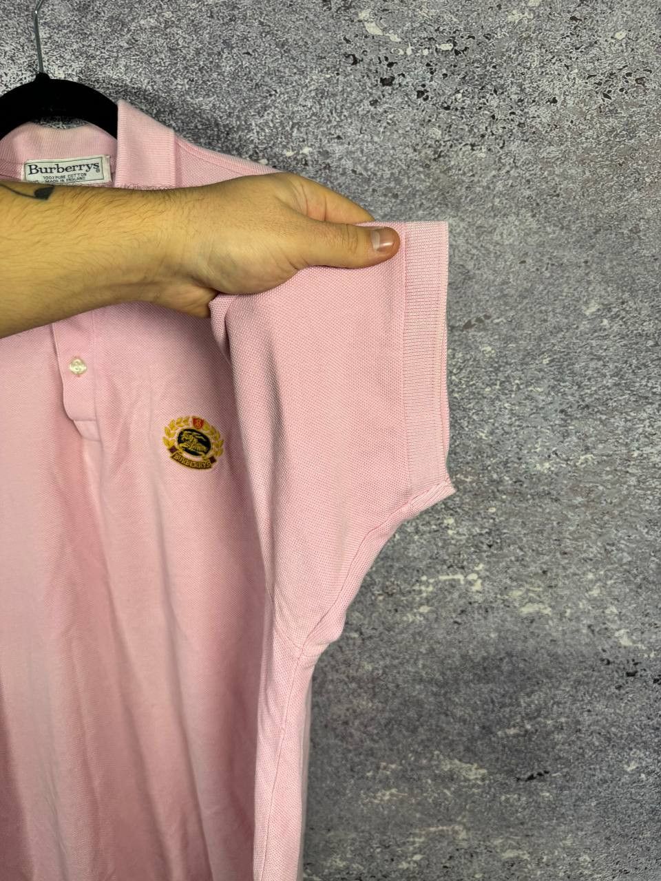 Burberry × Vintage Vintage Burberrys Pink Polos Logo 2XL Size Oldmoney Size US XXL / EU 58 / 5 - 7 Thumbnail