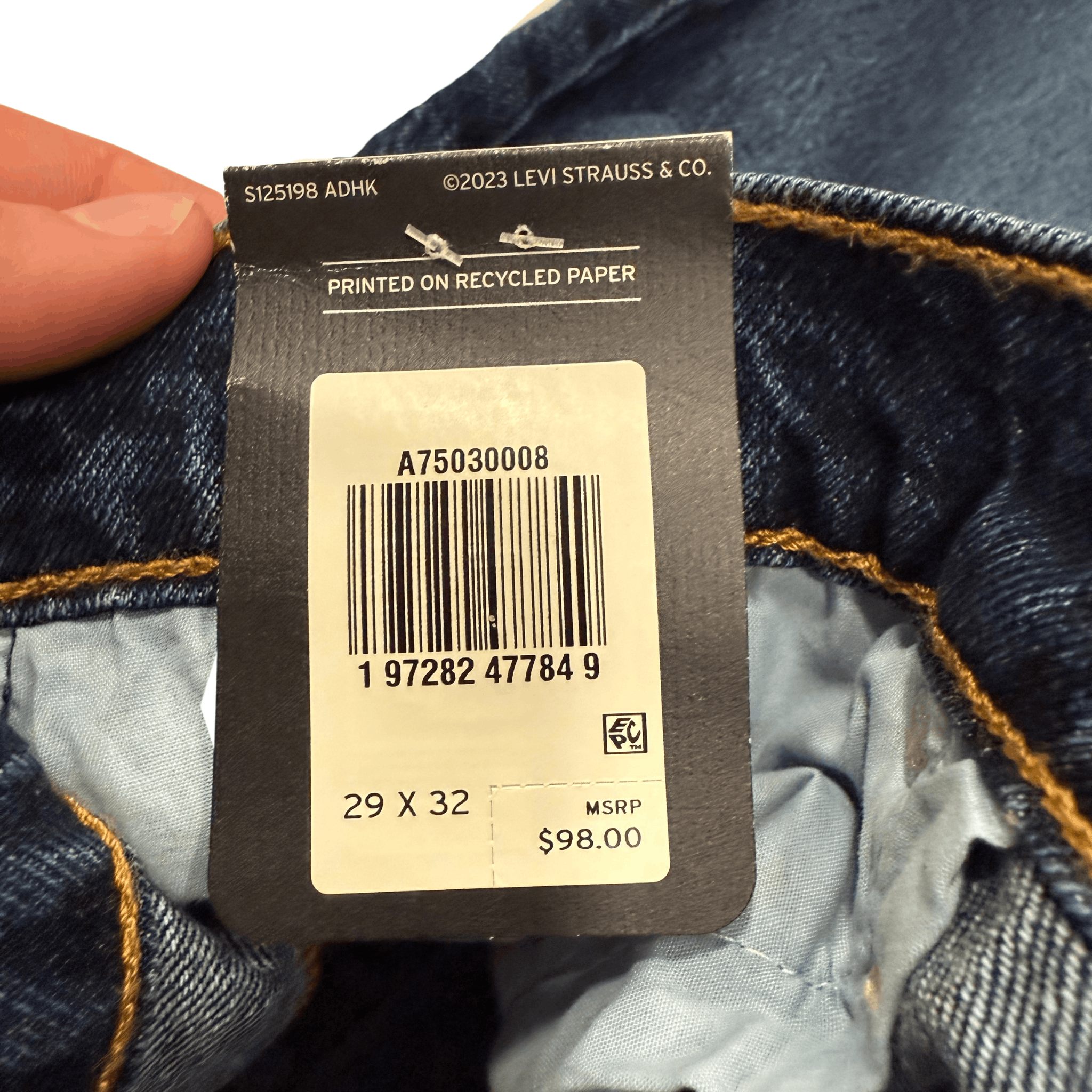 Levi's New With Tags Levi's Ribcage Bell Bottom Jeans Size 29" - 5 Thumbnail