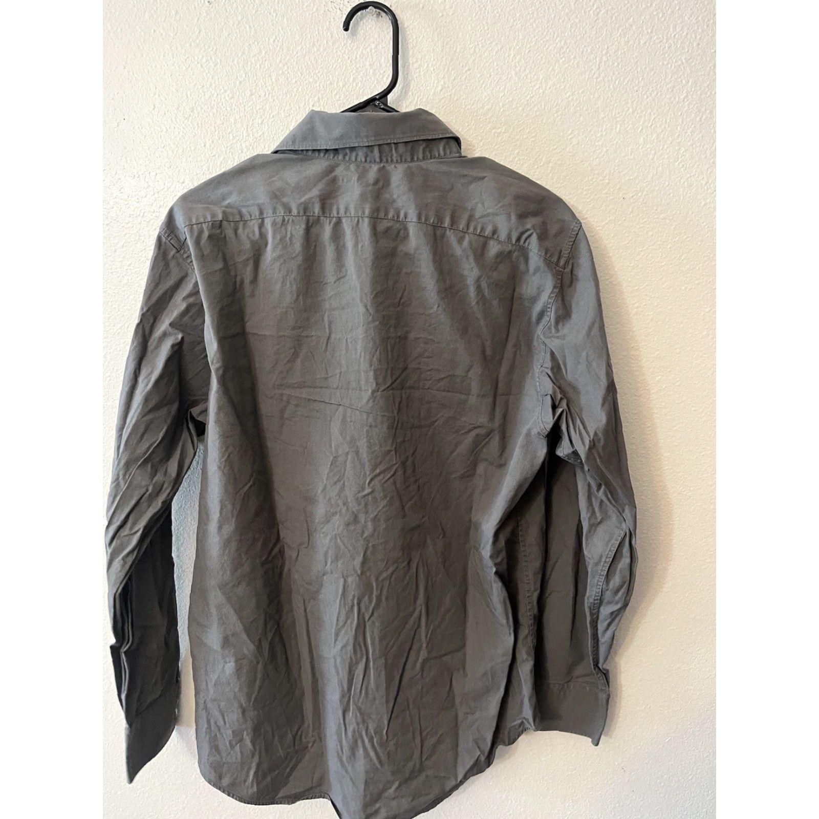 Banana Republic VINTAGE Banana Republic Mens Gray Solid Reg Fit Button Shirt Medium Y2K Solid Size US M / EU 48-50 / 2 - 2 Thumbnail