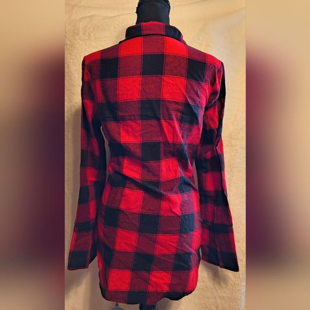 Express Express Plaid Lace-Up Women's Vintage Button Down Shirt Size S / US 4 / IT 40 - 3 Thumbnail