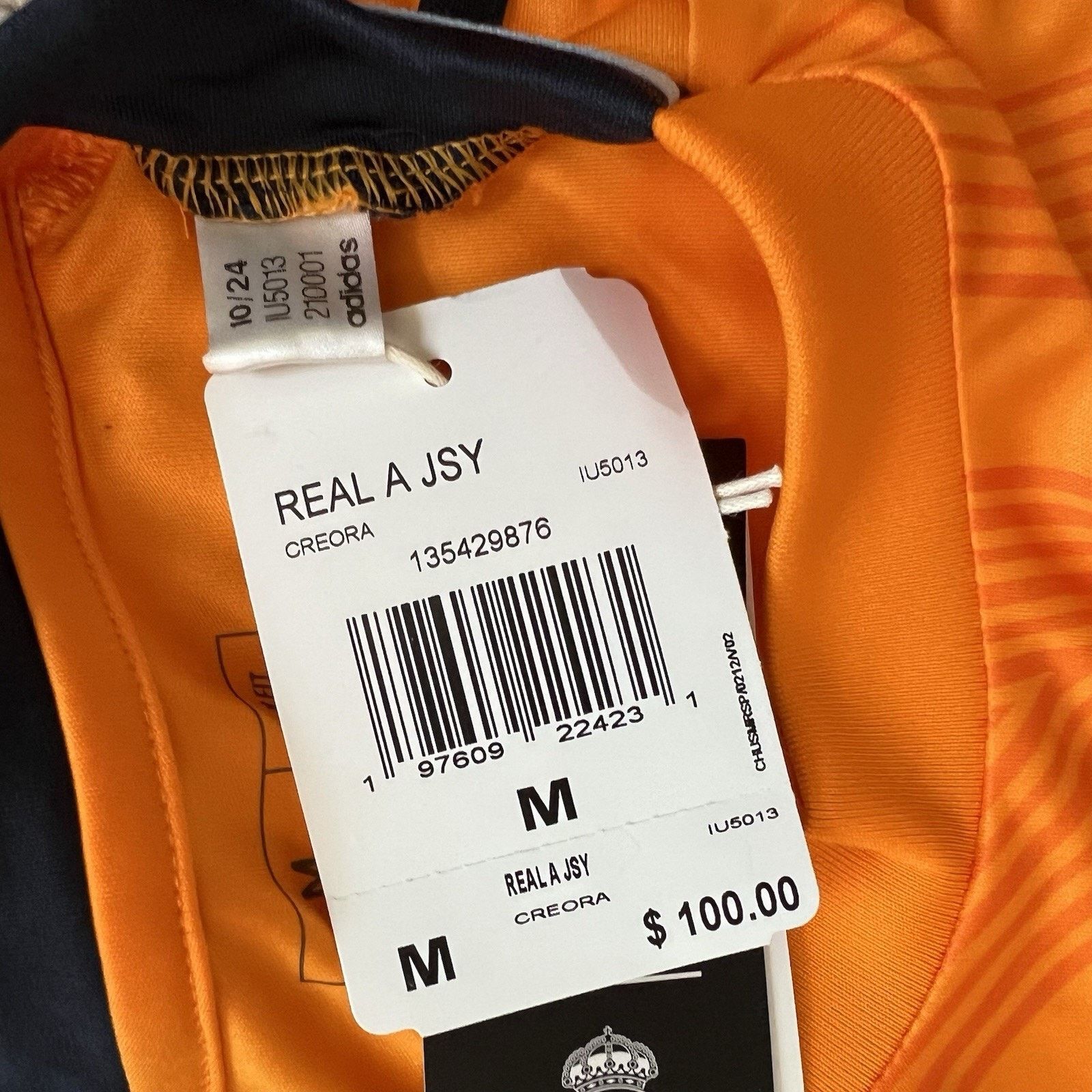 Adidas Adidas 2024/25 Real Madrid Away Soccer Jersey Medium Orange Size US M / EU 48-50 / 2 - 5 Thumbnail