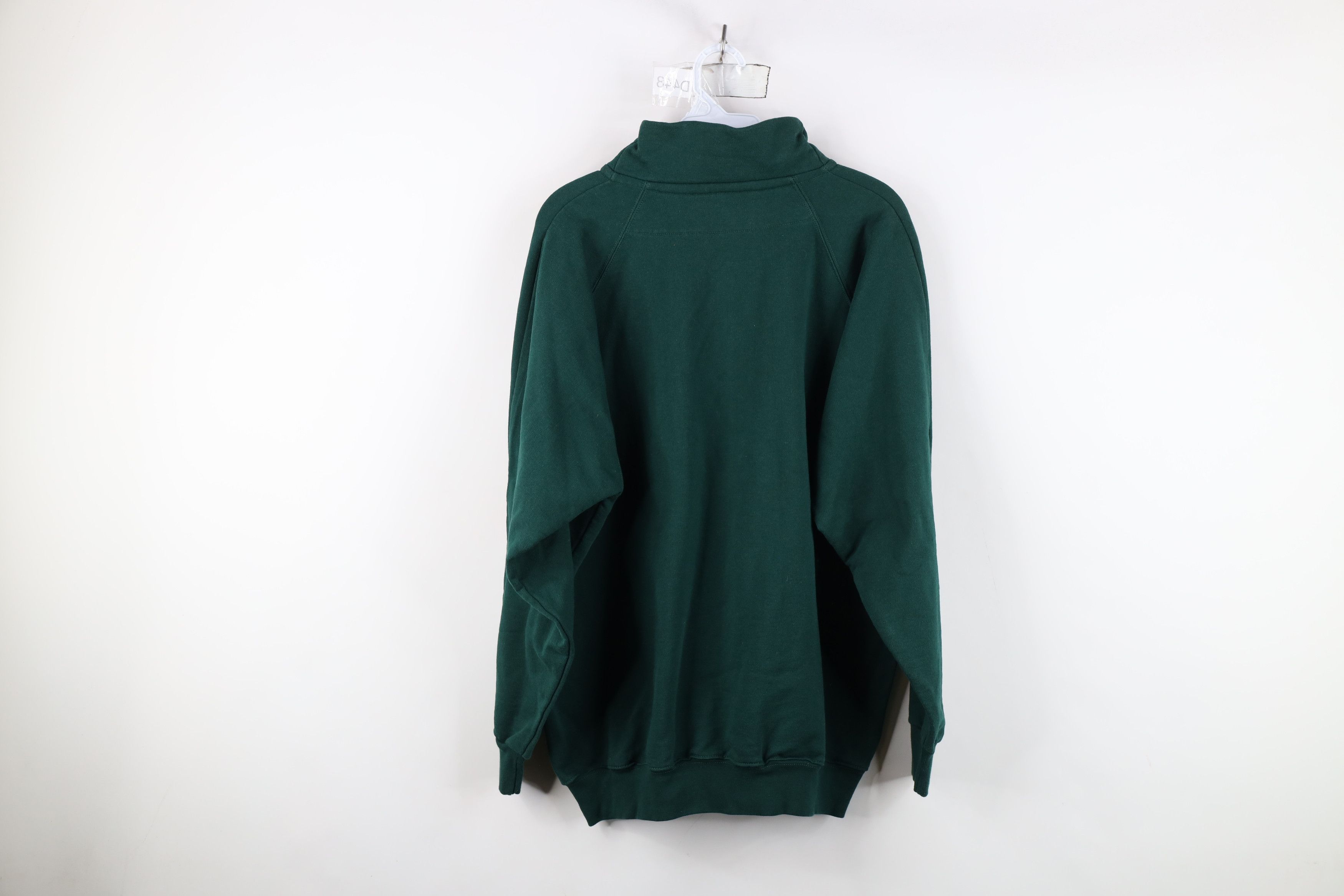 Vintage Vintage 90s Streetwear Half Zip Pullover Sweatshirt Green Size US L / EU 52-54 / 3 - 10 Thumbnail