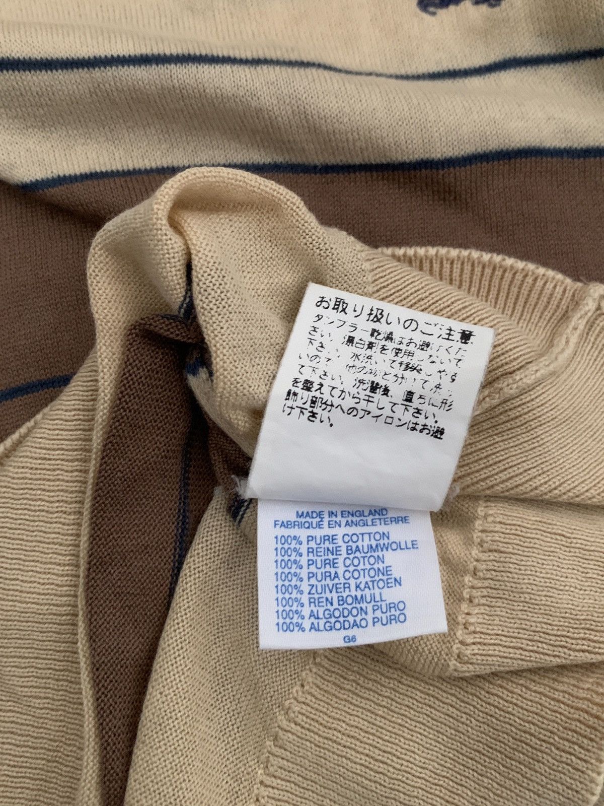 Burberry × Designer × Vintage Vtg burberry striped sweatshirt Size US M / EU 48-50 / 2 - 9 Thumbnail