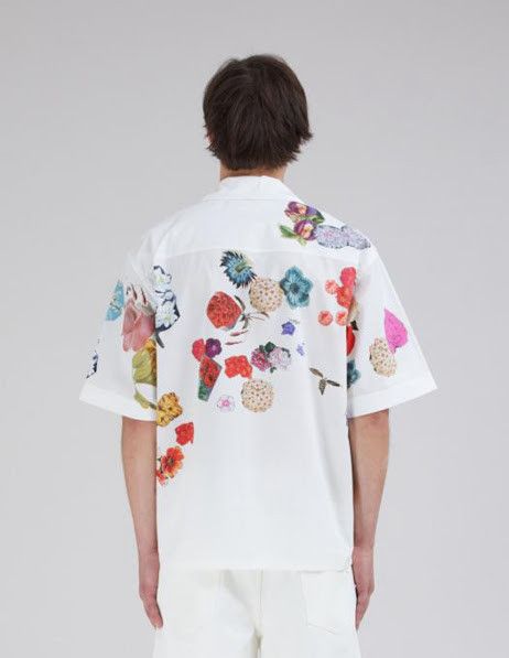 Marni oc11z0525 Floral Shirt in White Size US L / EU 52-54 / 3 - 2 Thumbnail