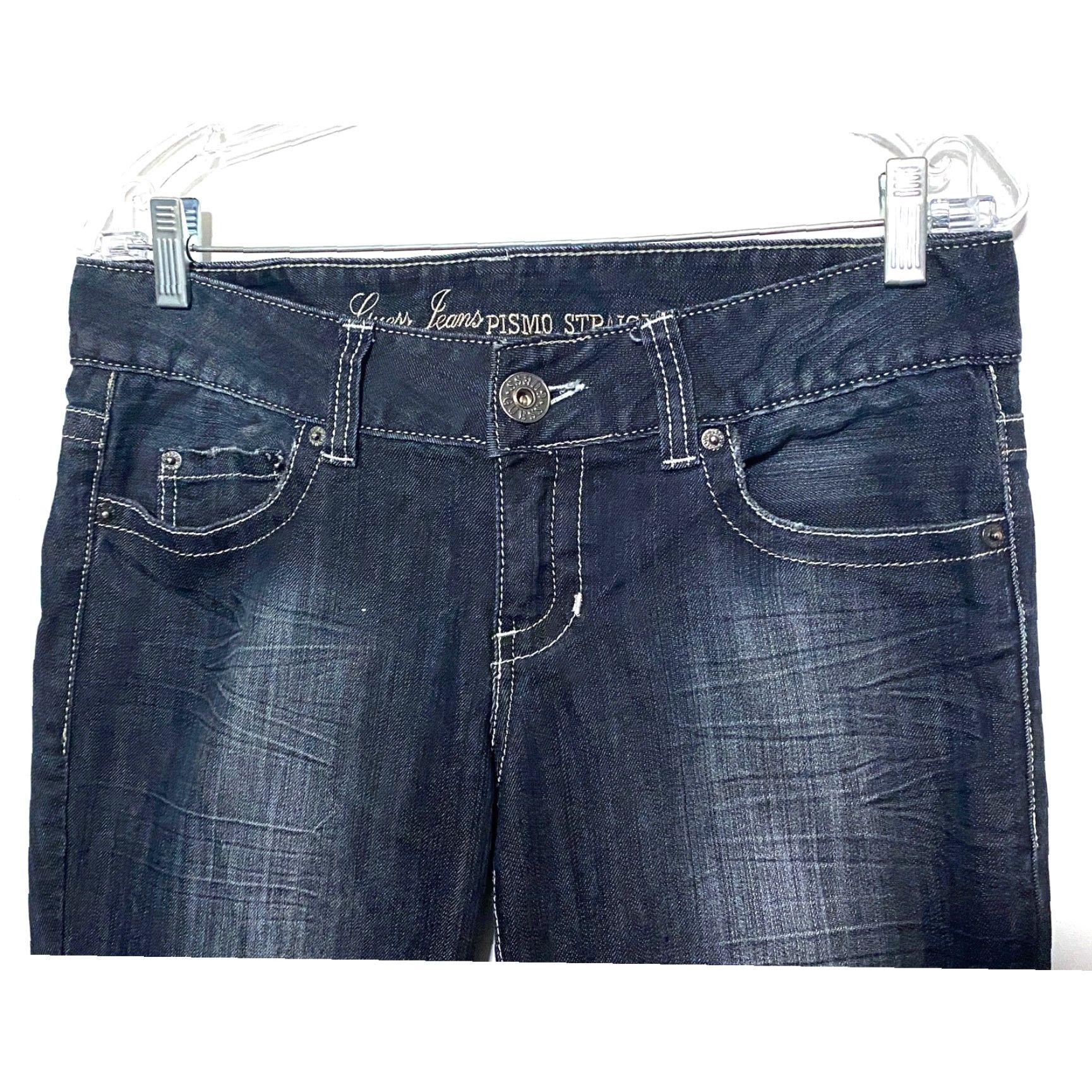 Guess Guess Jeans Pismo Straight Denim Womens 29 Dark Wash Stretch Capsule Normcore Jeans Mens? Size 29" - 3 Thumbnail