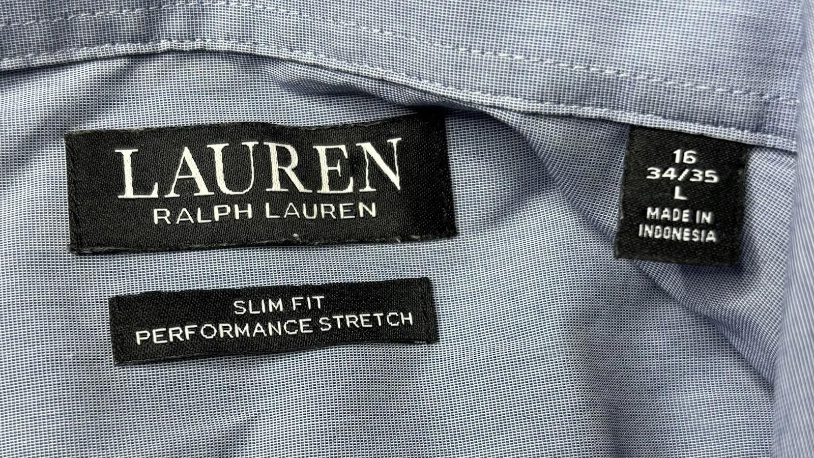 Lauren Ralph Lauren Lauren Ralph Lauren Dress Shirt Mens 16 34/35 L Black Label Size 42R - 2 Thumbnail