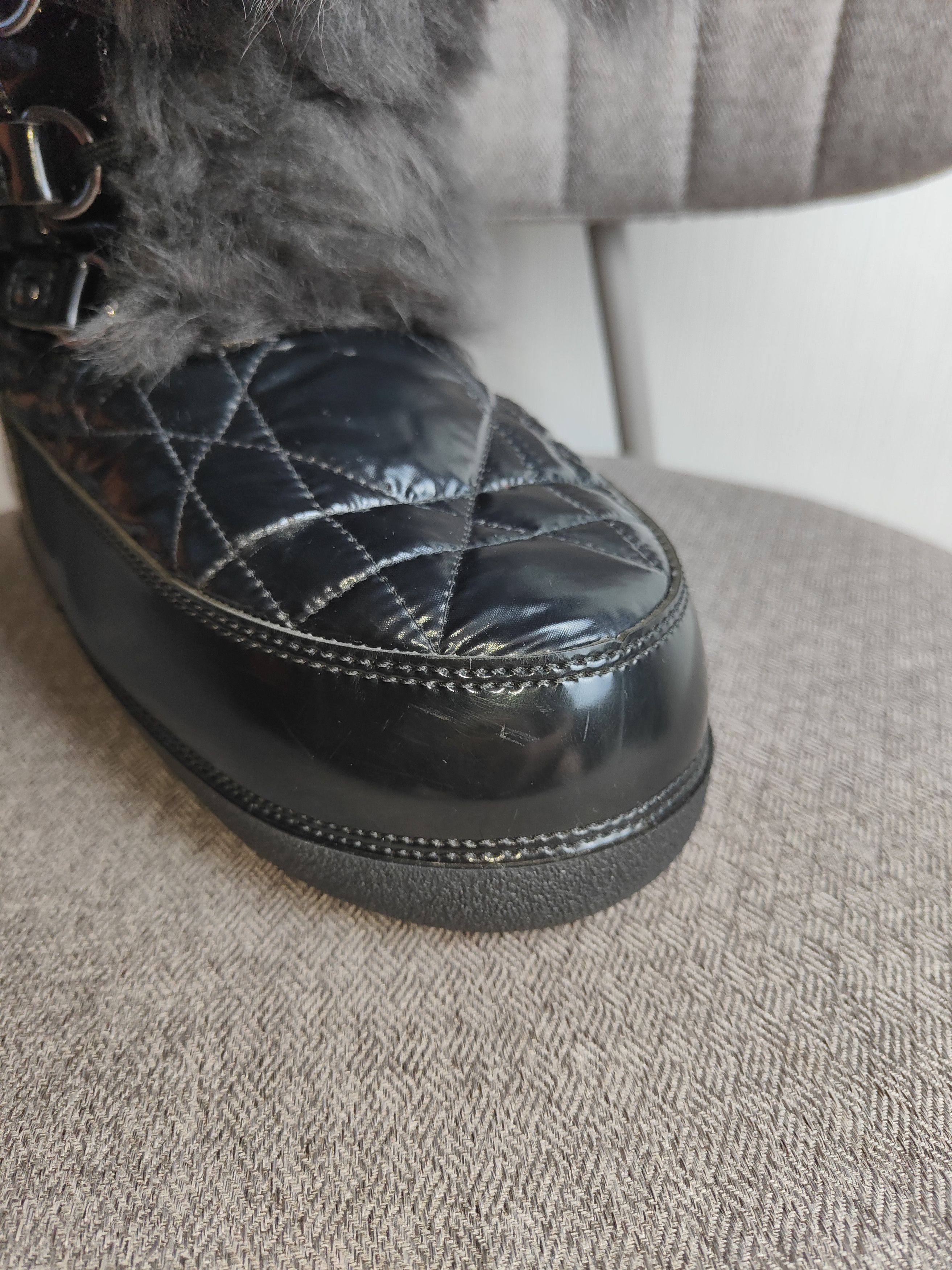 Dior Y2K Dior by John Galliano Massive Fur Quilted Snow Boots Size US 11 / IT 41 - 14 Thumbnail