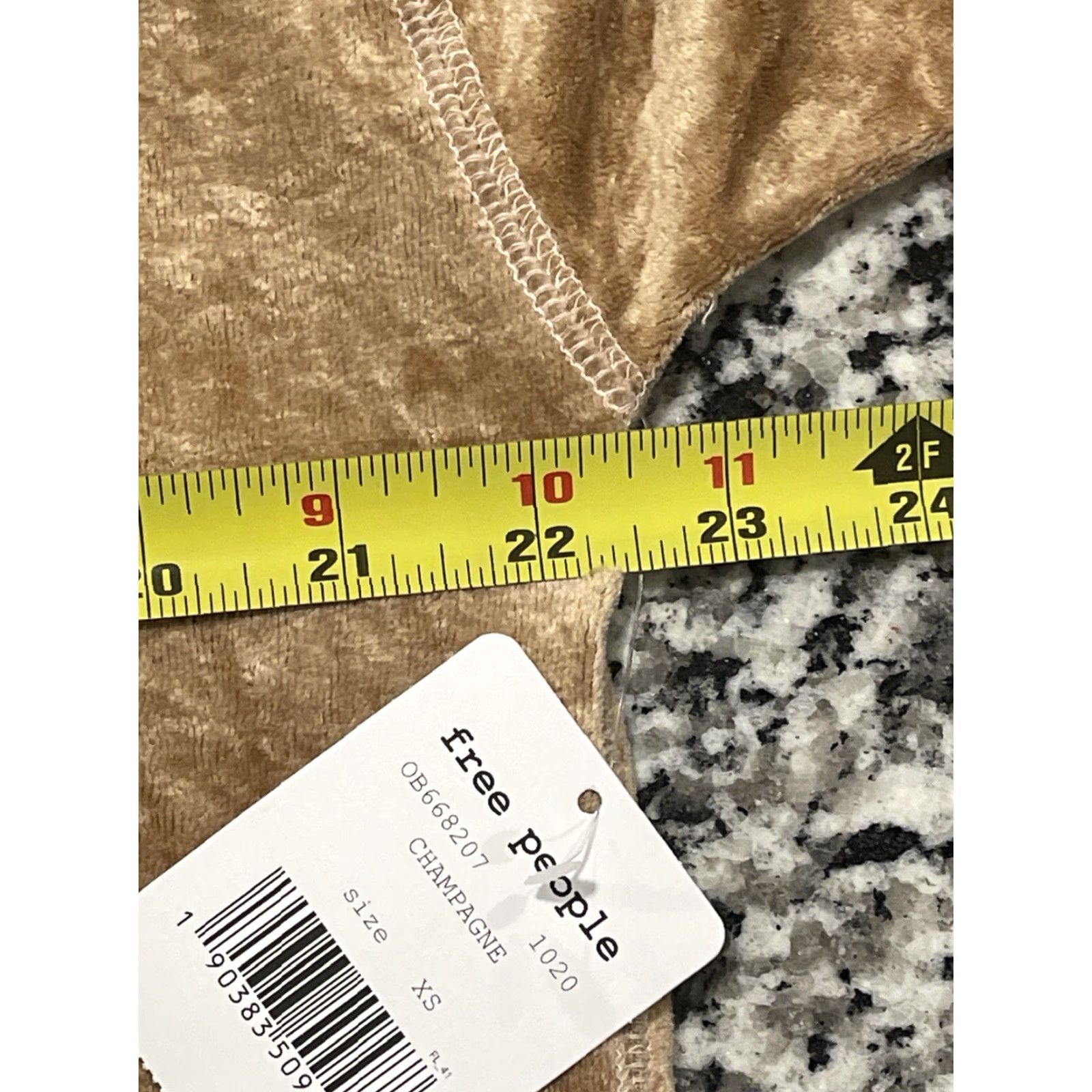 Vintage We The Free by Free People Dress Boho Velvet V Neck XS oversized Women Beige Size XS / US 0-2 / IT 36-38 - 5 Thumbnail