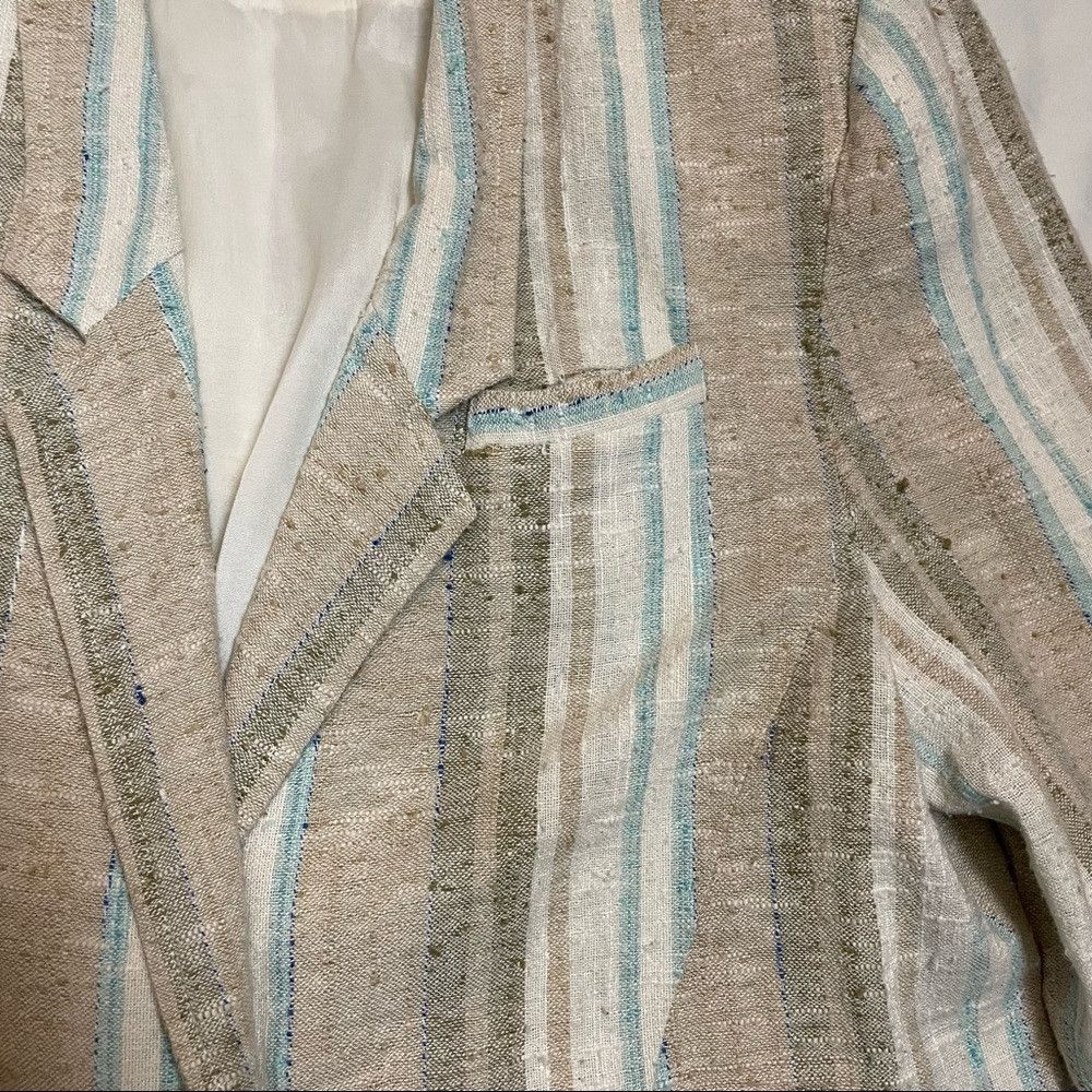 Travis Scott La Fame Linen Striped Jacket Size M Size M / US 6-8 / IT 42-44 - 5 Thumbnail