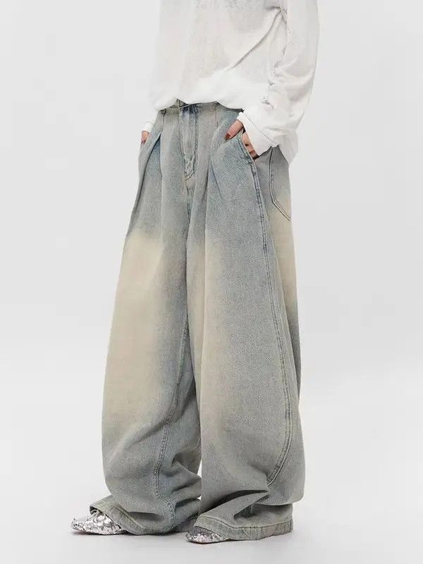 Jean Vintage Washed Lumberjack Street Hip Hop Y2K Jeans Size US 28 / EU 44 - 5 Thumbnail