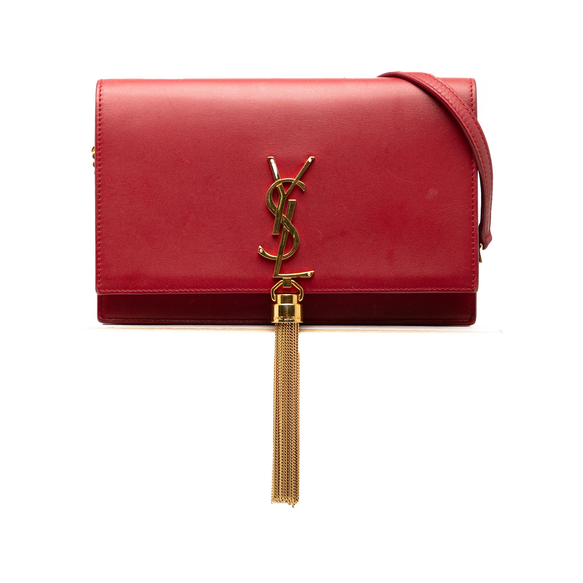 Yves Saint Laurent Yves Saint Laurent Smooth Calfskin Monogram Kate Tassel Wallet on Chain Size ONE SIZE - 1 Thumbnail