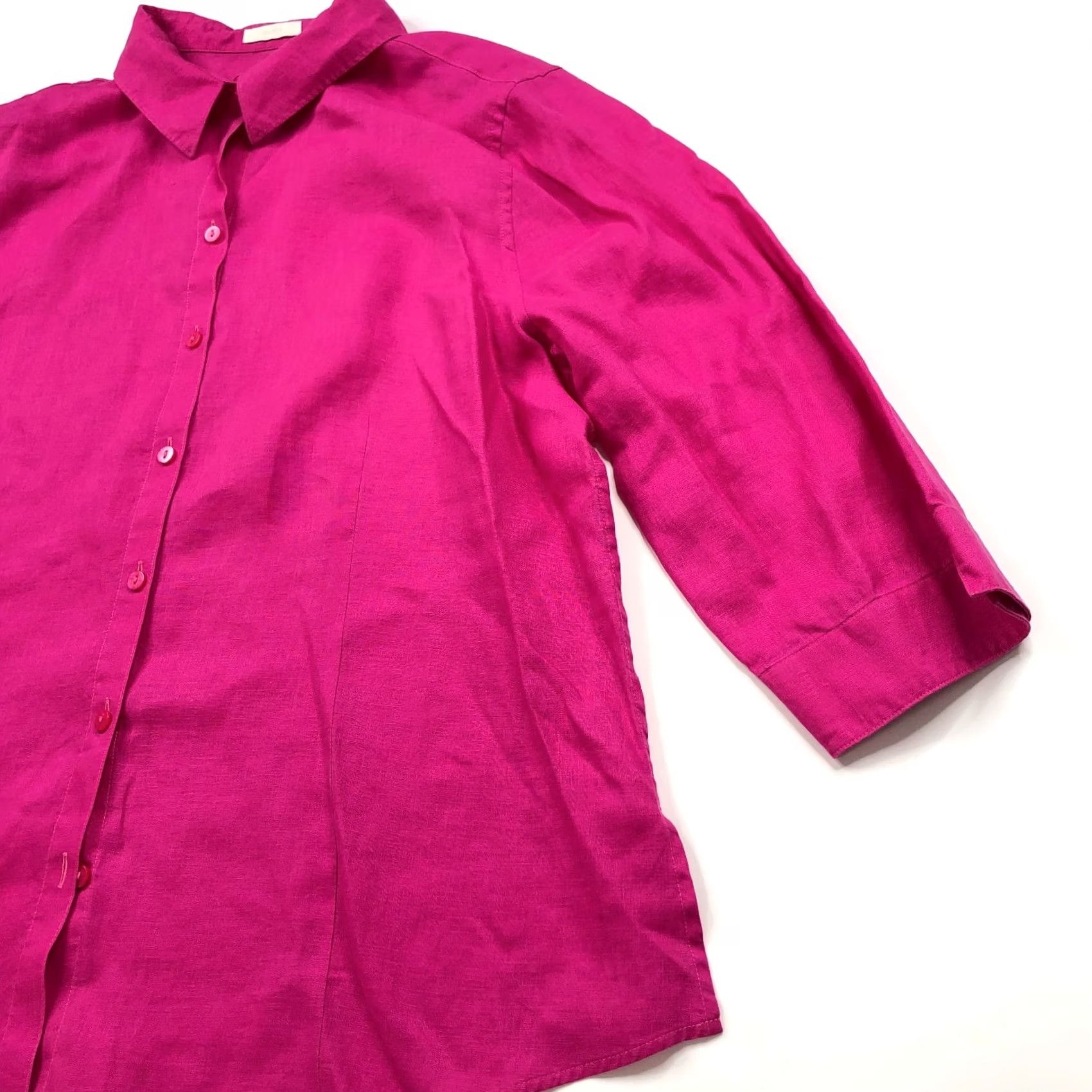 Vintage Chico's Shirt XL Pink 100% Linen Long Sleeve Button-Up Casual Womens Regular Size XL Size XL / US 12-14 / IT 48-50 - 2 Thumbnail