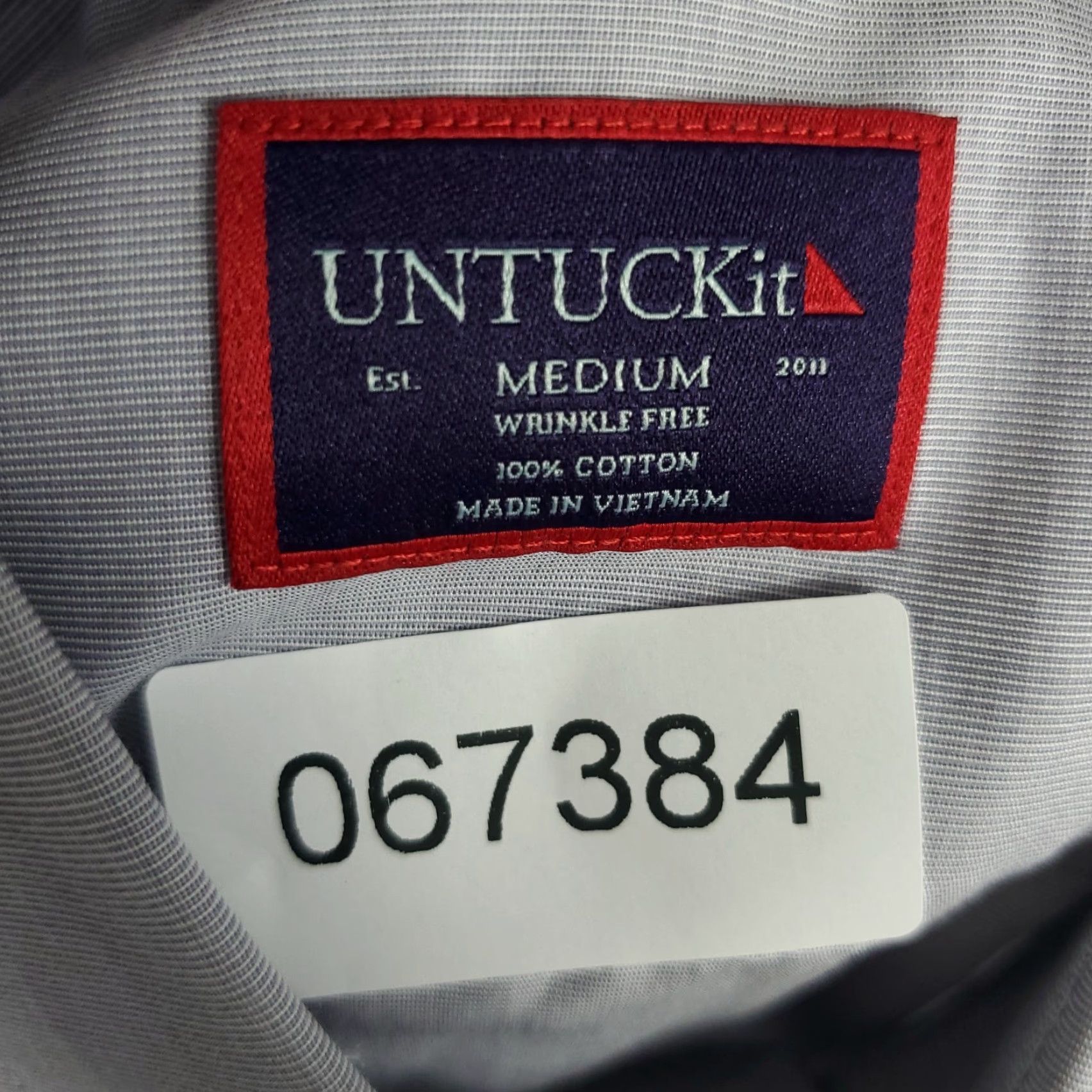 UNTUCKit UNTUCKit Shirt Mens Medium Gray Casual Button Up Long Sleeve Shirt Mens Gray Buttons Up Size US M / EU 48-50 / 2 - 7 Thumbnail