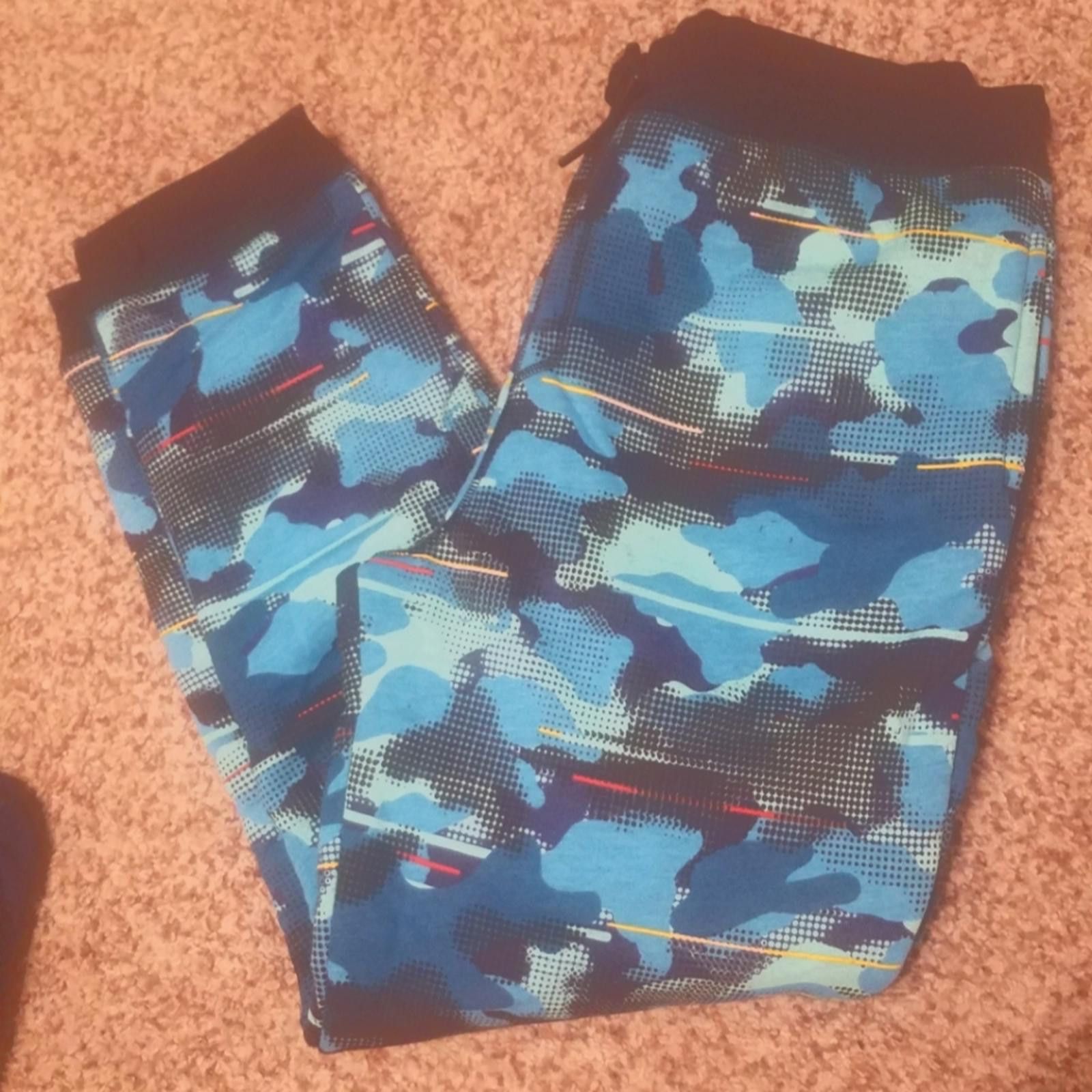 Designer NWT Lands End Sherpa Joggers Blue Camo XL Size ONE SIZE - 1 Thumbnail
