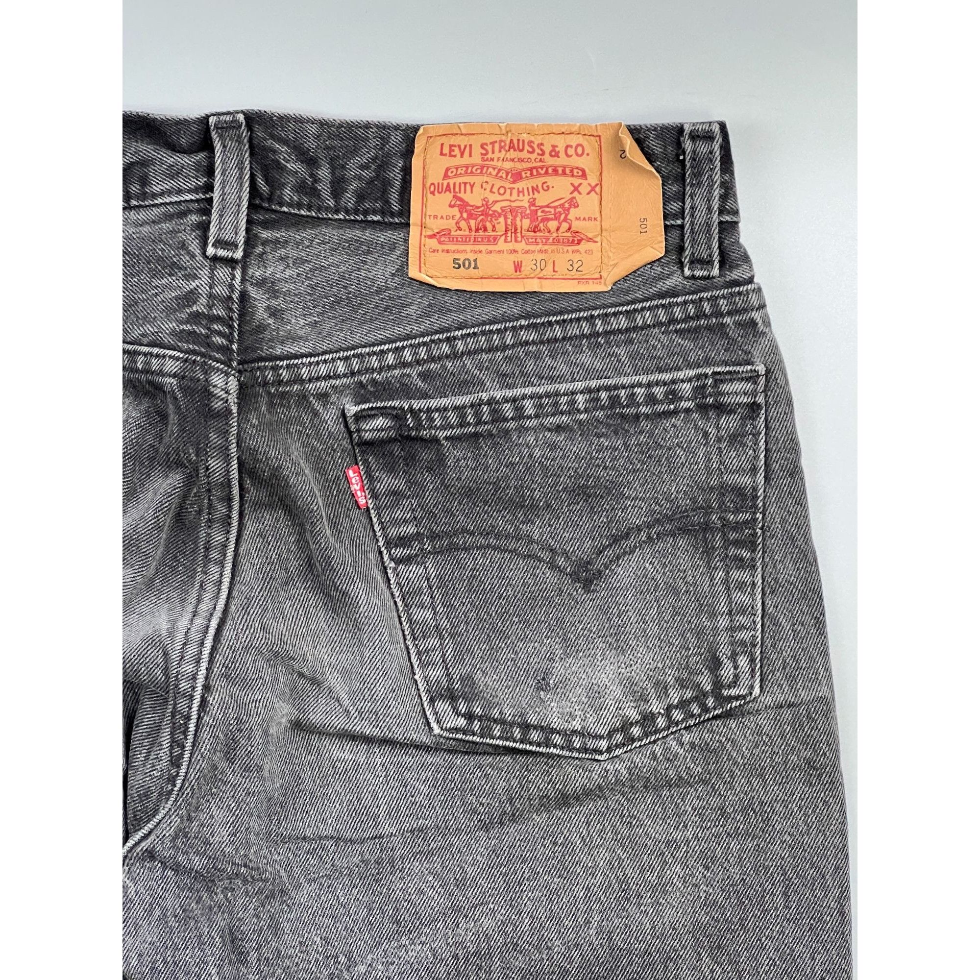 Levi's Levi’s 501 Made in USA Gray Denim Jeans Pants (Y0915) Size US 30 / EU 46 - 11 Thumbnail