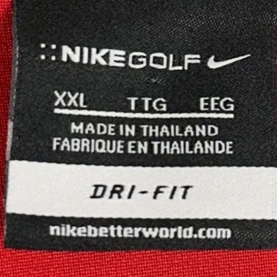 Nike Nike Golf Polo Shirt Mens 2XL Red Dri-FIT Performance Rugby Swoosh Short Sleeve Size US XXL / EU 58 / 5 - 4 Thumbnail