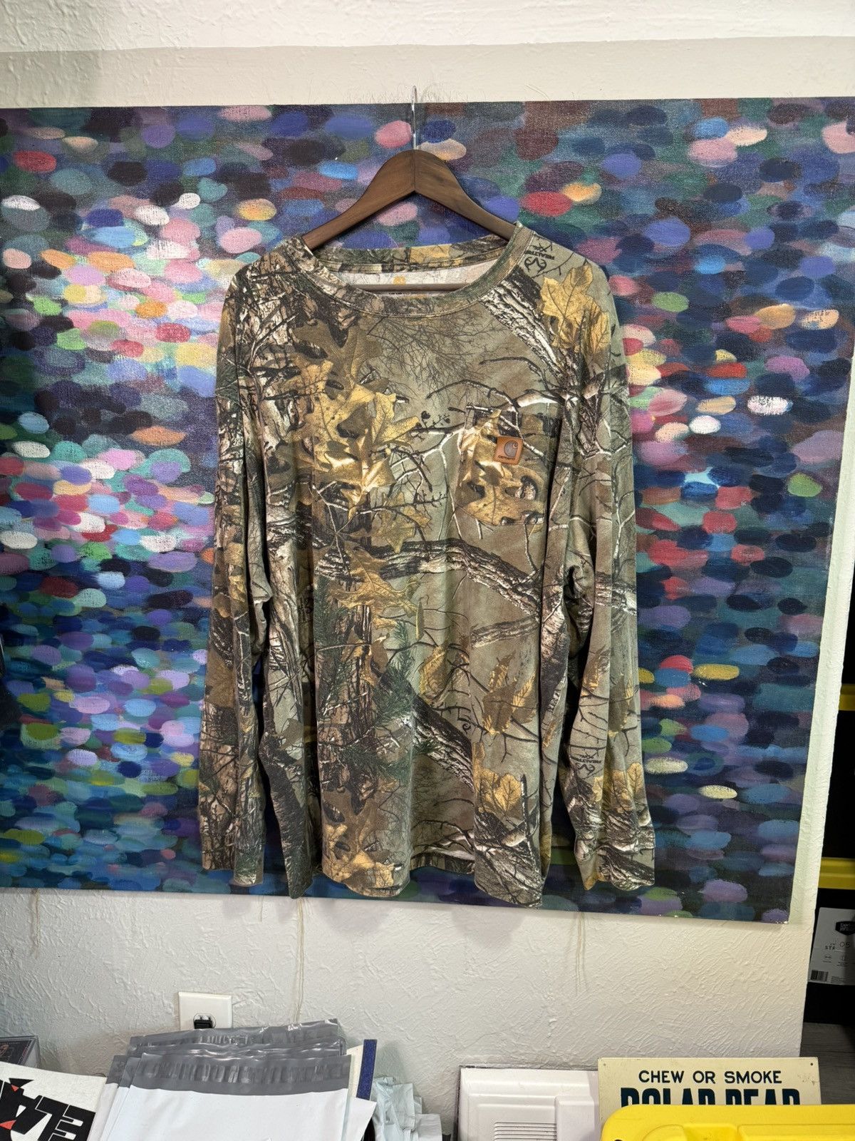 Vintage y2k 2000s carhartt realtree camo longsleeve tshirt