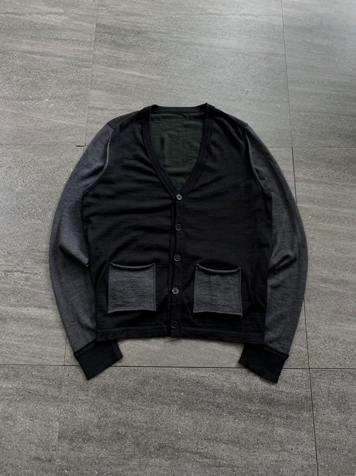 Maison Margiela FREE TAX! Two Tone Double Pocket Cardigan Size US M / EU 48-50 / 2 - 2 Thumbnail