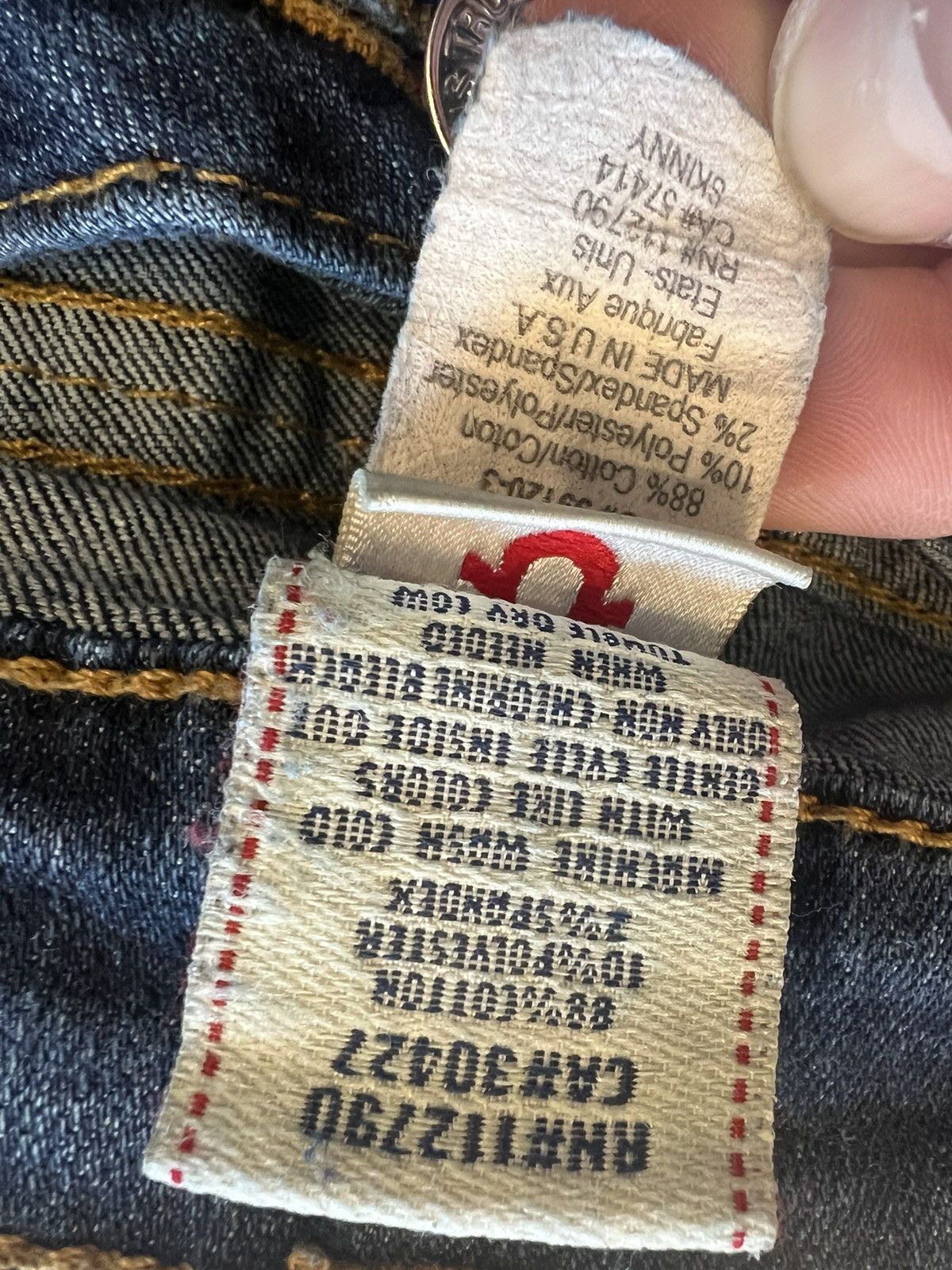 True Religion × Vintage Vintage True Religion Skinny Jeans Made In USA Denim Size US 31 - 5 Thumbnail