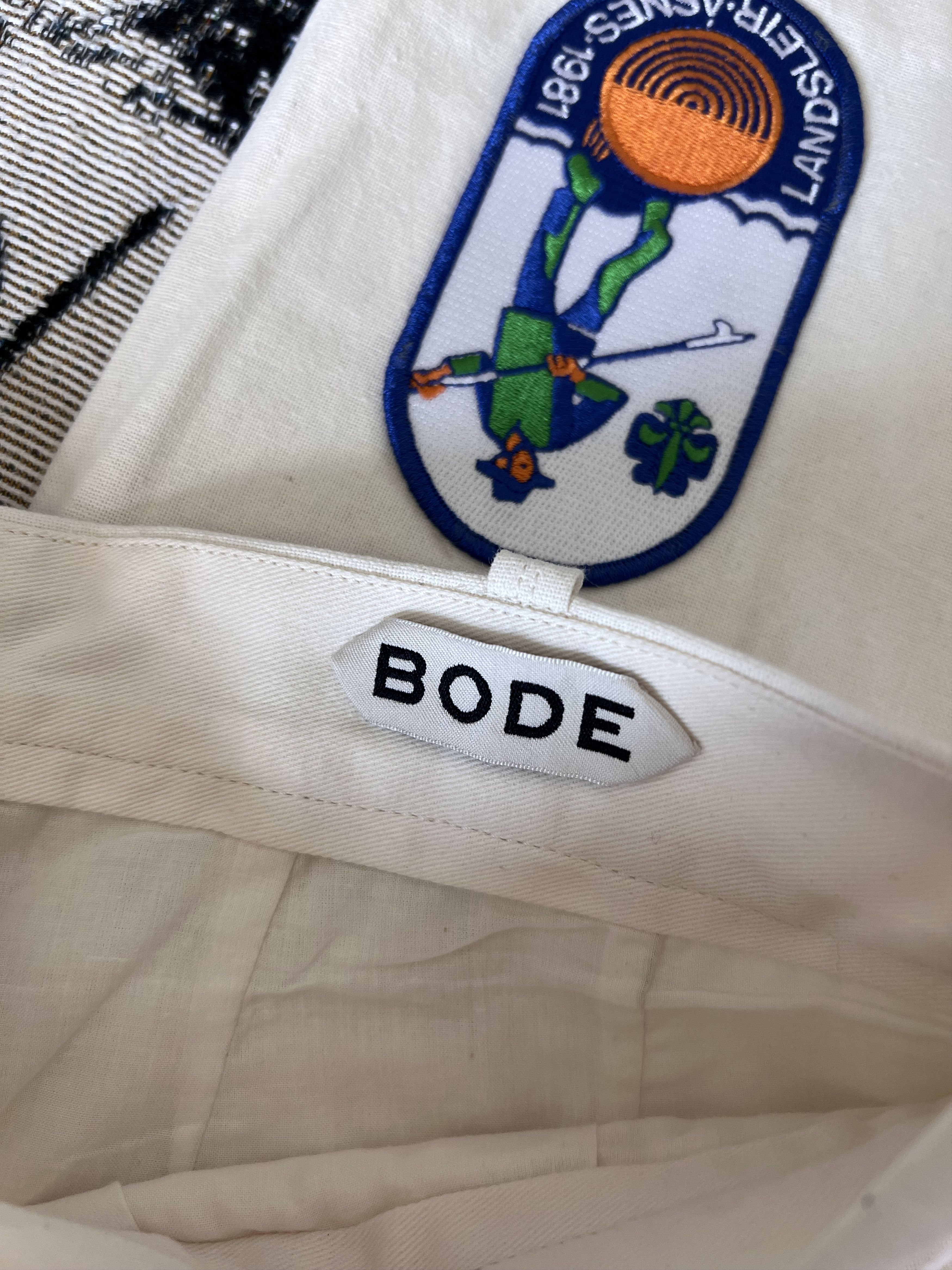 Bode Bode Cambridge Mcnab Trousers in White Size US 33 - 11 Thumbnail
