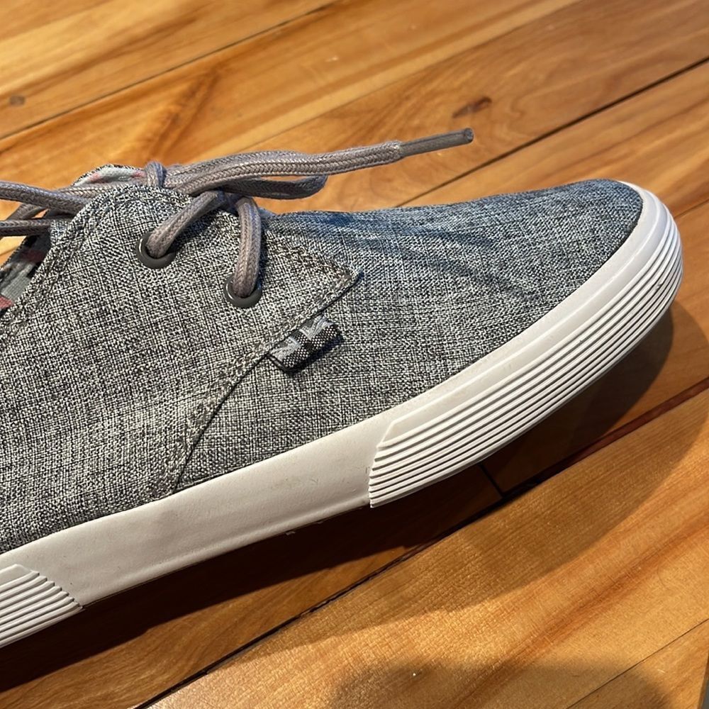 Ben Sherman Ben Sherman heather gray canvas white sidewall tie sneakers Size US 7 / EU 40 - 8 Thumbnail
