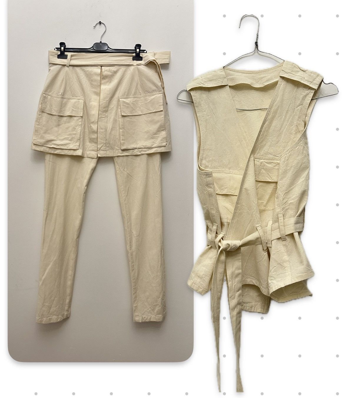Other Slim cotton set vest and trousers canvas safari style Size 40S - 1 Thumbnail